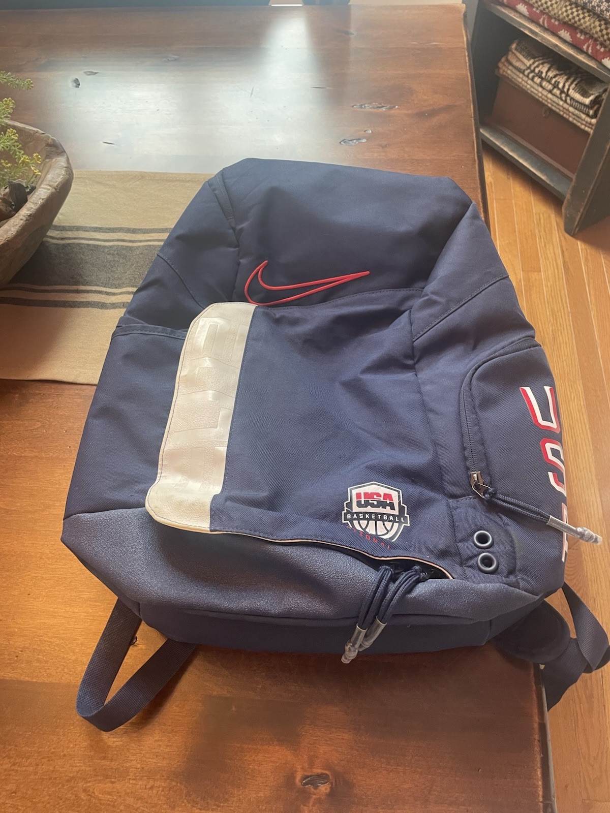 Rare Nike Elite Pro Team USA Backpack Basketball Bag Navy Color