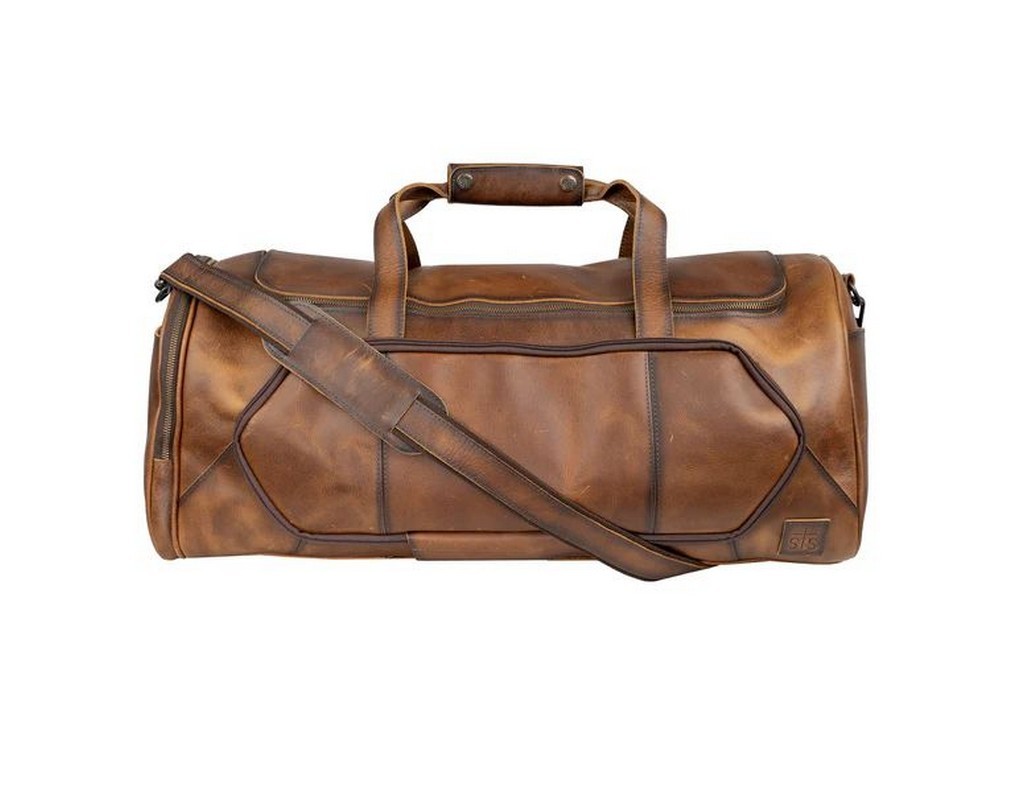 StS Ranchwear Western Duffel Bag Mens Conceal Leather Brown STS34311