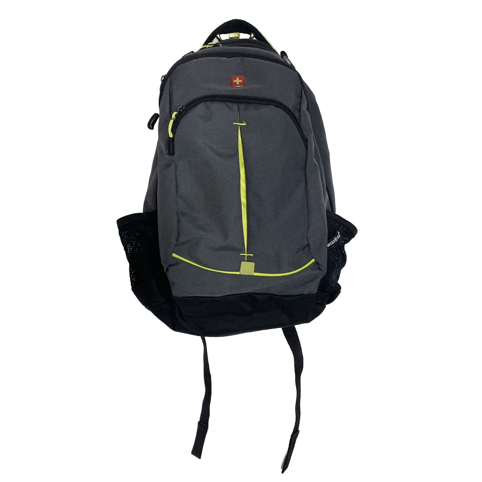 Swiss Gear Airflow Backpack School Bag Laptop Tablet Gray Neon Green