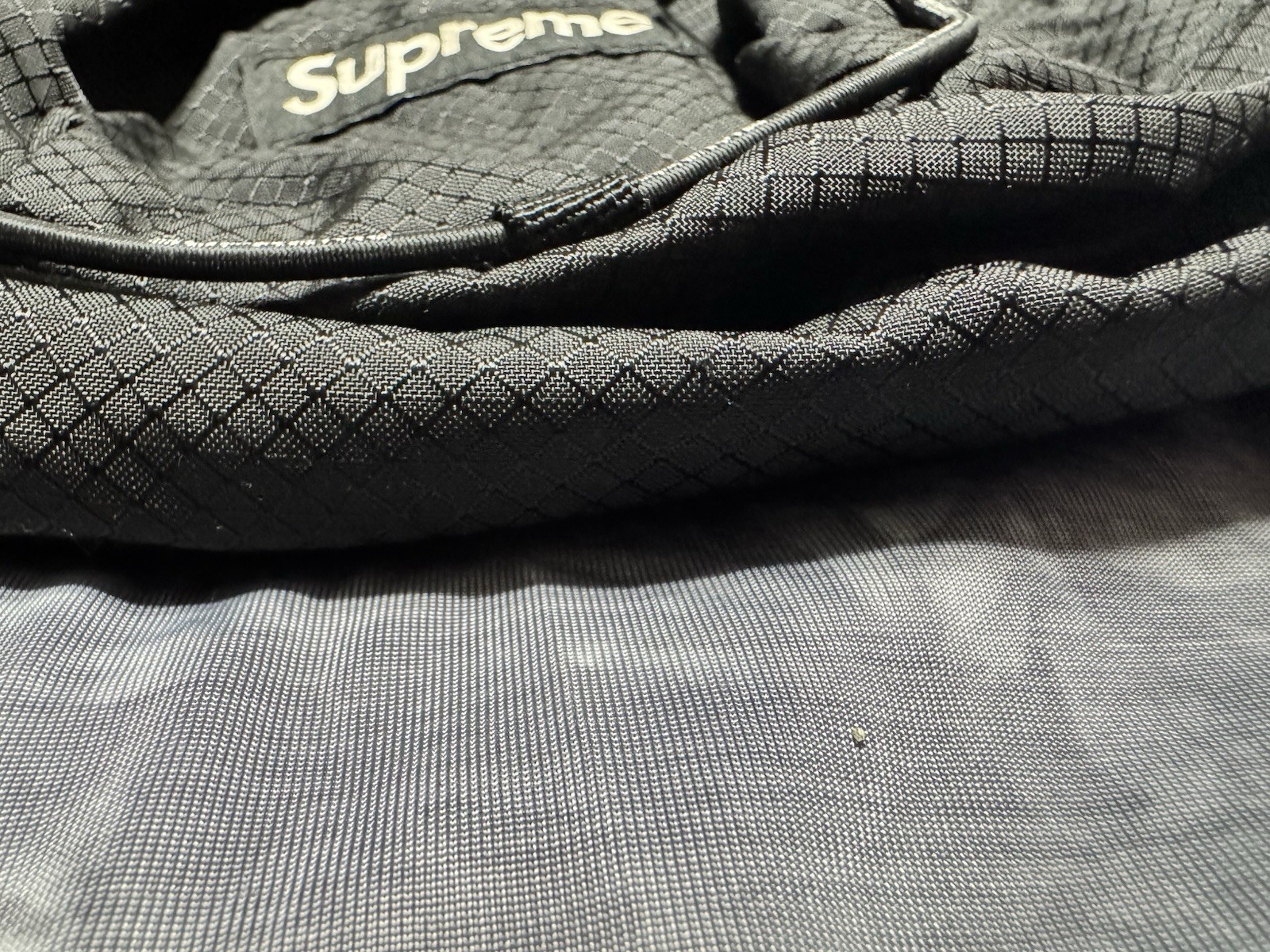 Supreme Sling Bag Black SS22, Adjustable Crossbody Sling Bag, Zippered Pockets.