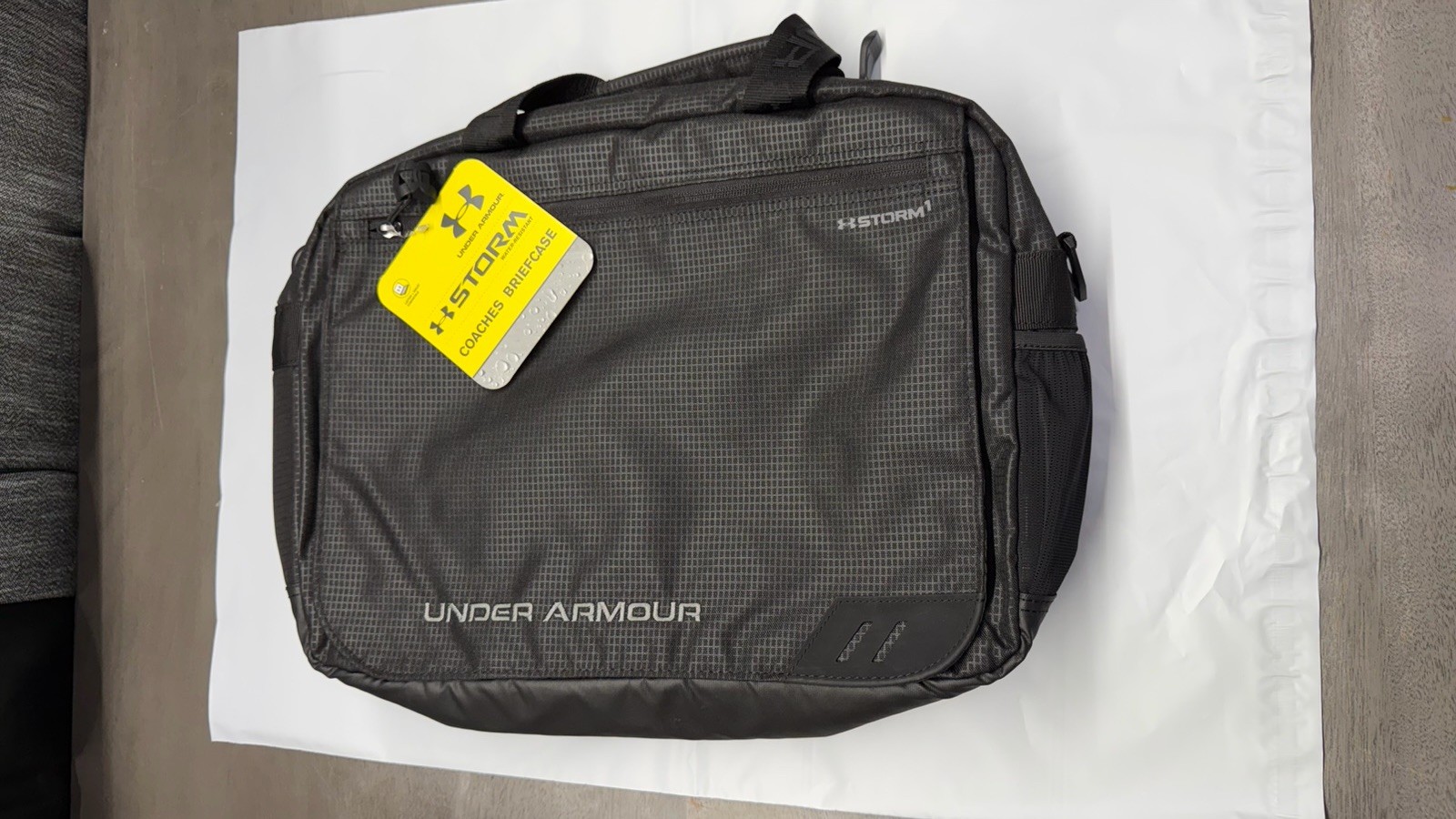 Under Armour Storm Coaches Briefcase NWT Water Resistant Black 13x18x7