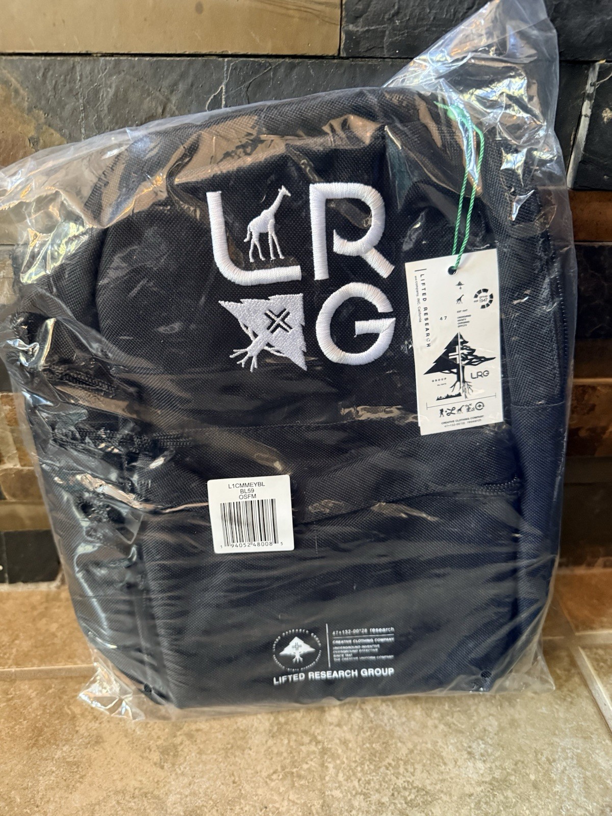 LRG Sling Bag Shoulder Black White Strap Lifecycle Crossbody New FAST SHIPPING
