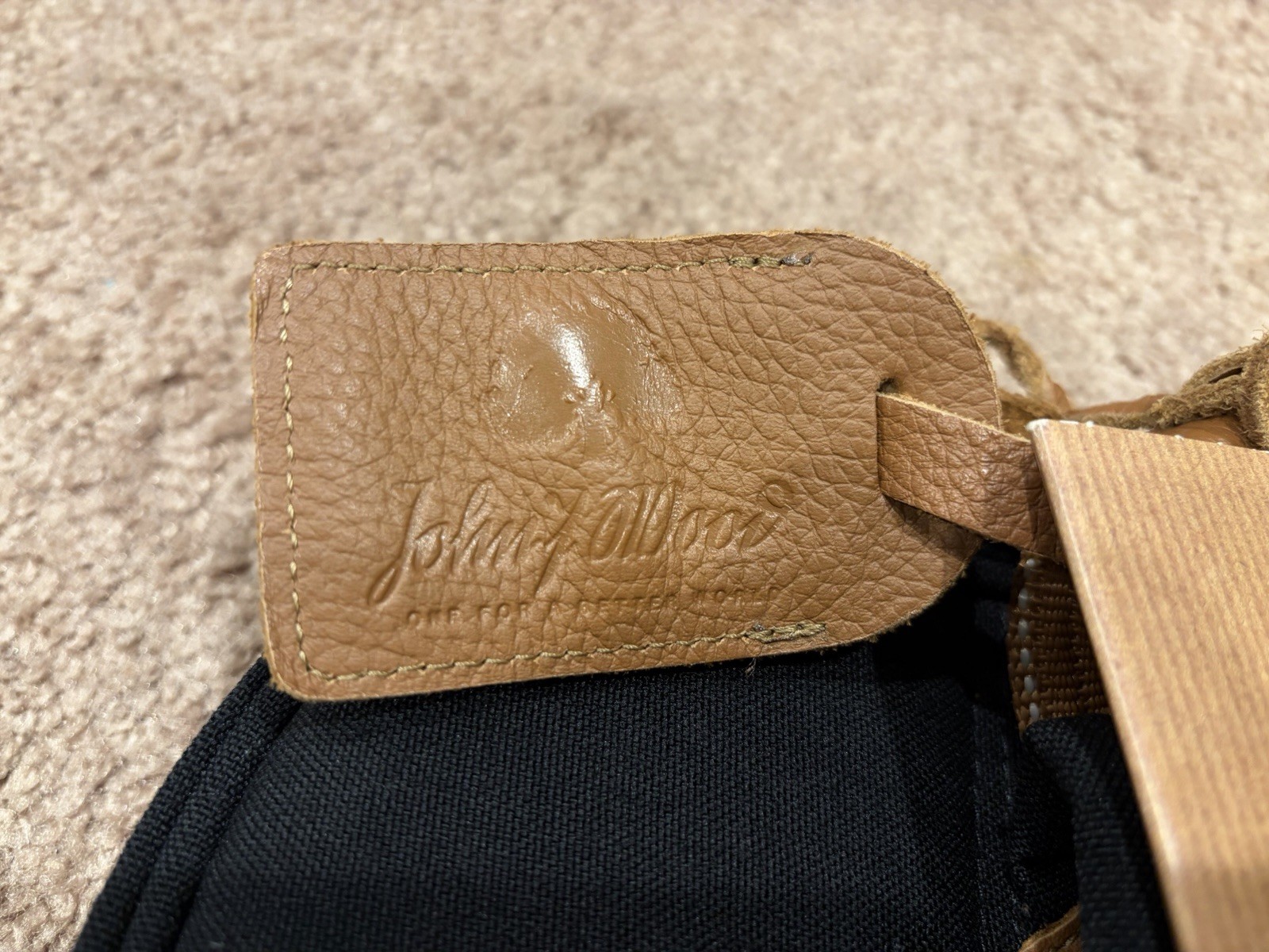 Black & Brown Backpack, Leather & Canvas, by John’s Wood In Germany, Men Women