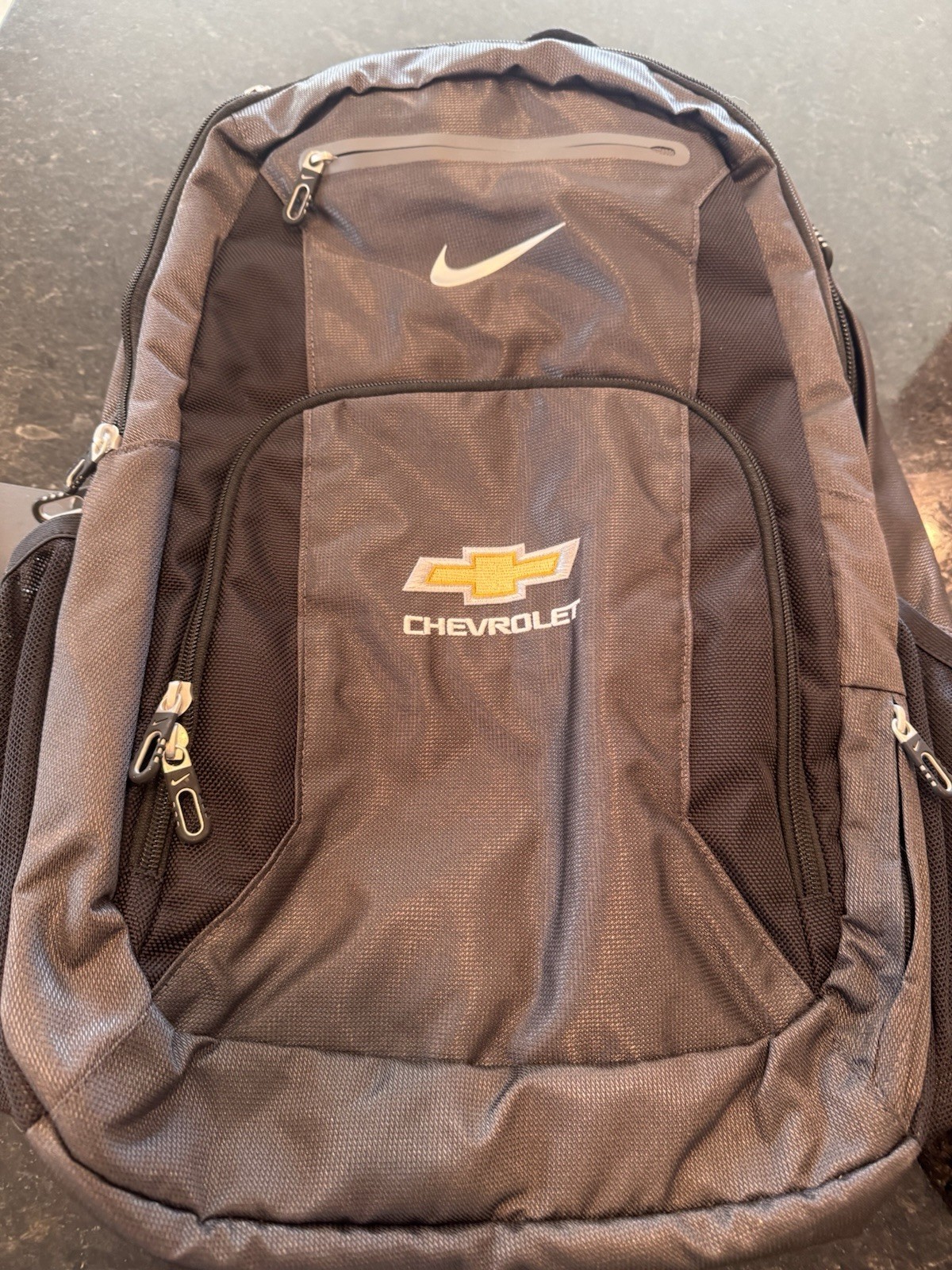 Nike Golf Gray Black Backpack Chevrolet Logo Departure NWT