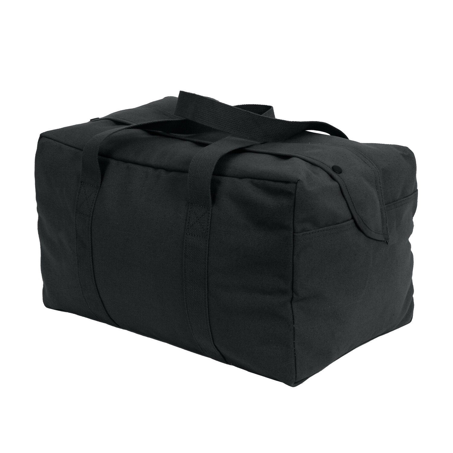 Black Canvas Small Parachute Cargo Bag 19x12x11 Dual Handle Tactical Duffle Bag