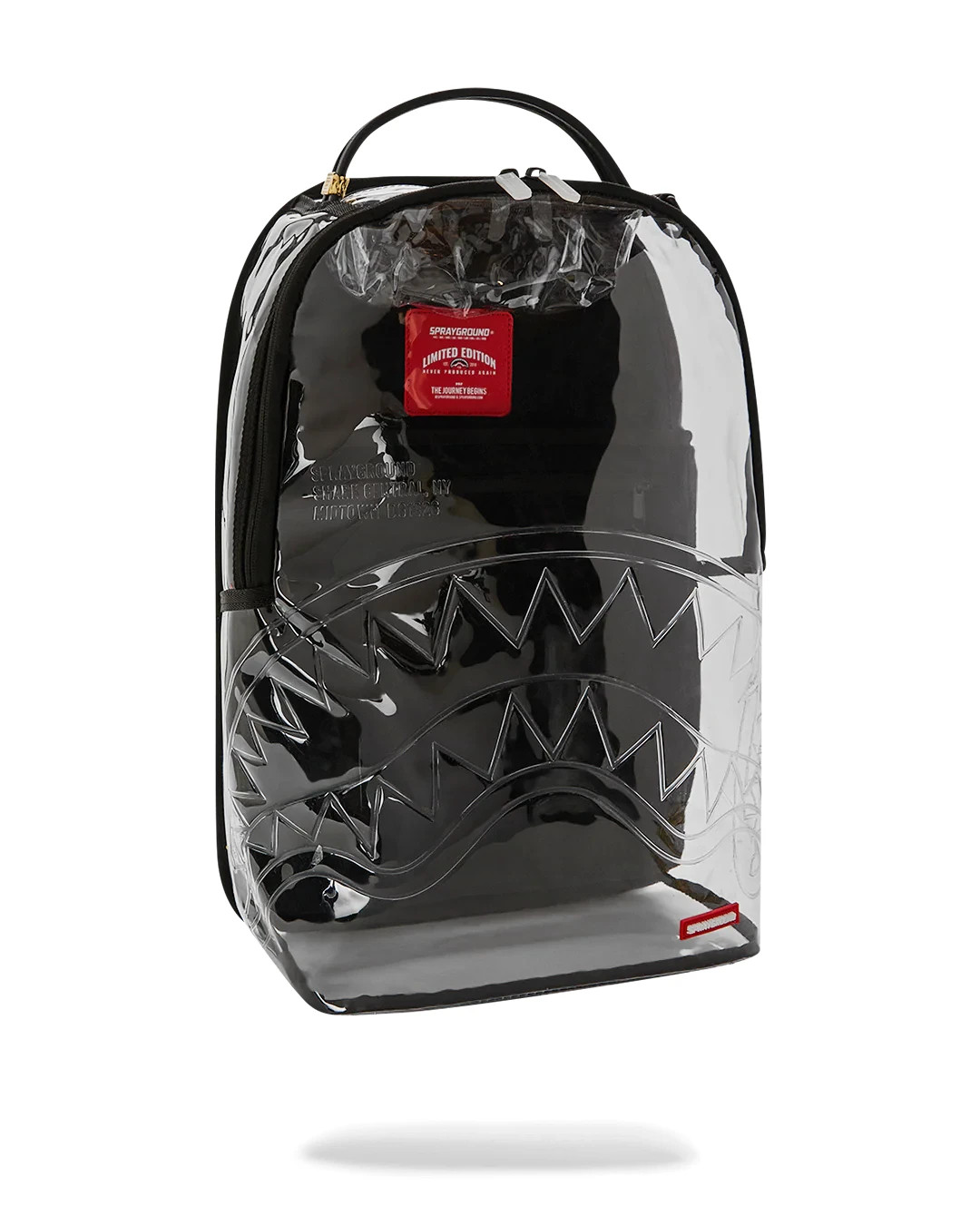 Sprayground Shark Central Clear Backpack🔥New PVC Bookbag Large School Bag