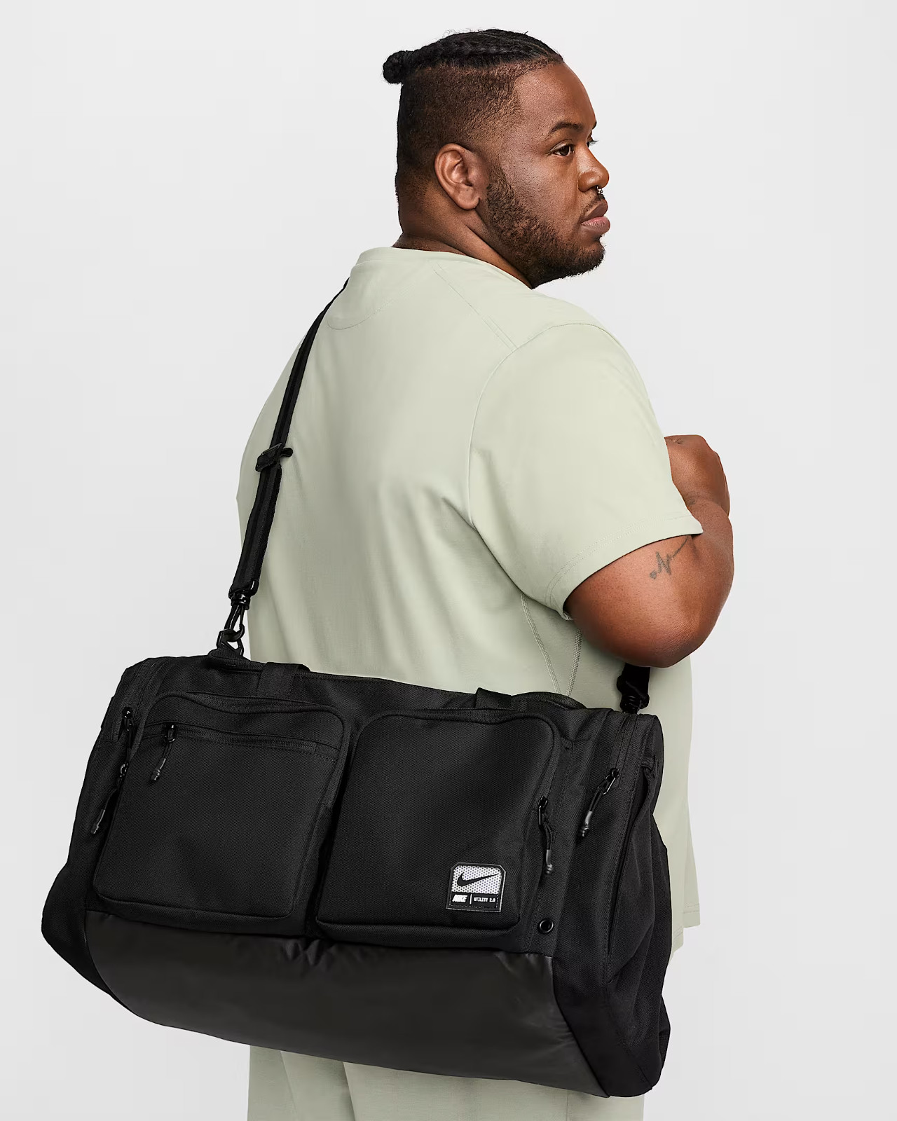 Nike Utility Power 2.0 Duffel Bag Medium Mens Black Size 51 Litre Casual Travel