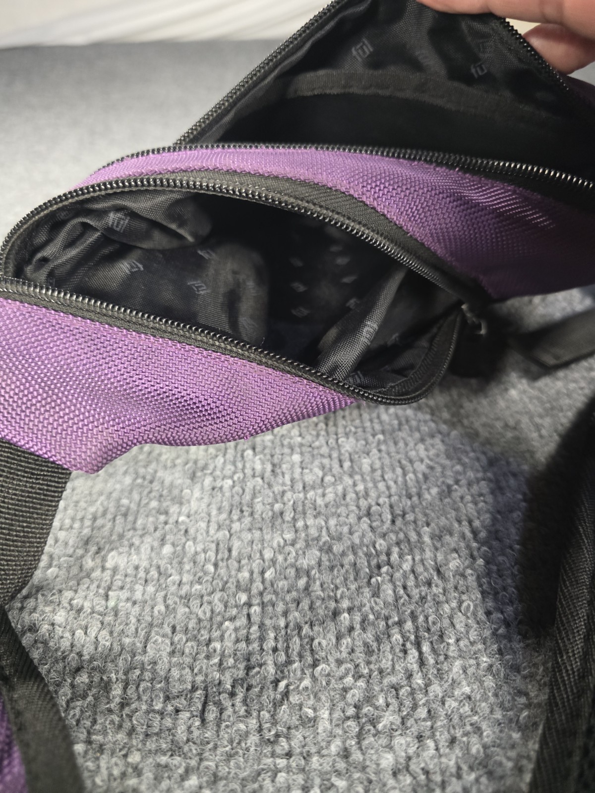 Sling Bag FUL Shoulder Backpack Adjustable Strap Purple Crossbody Hiking Camping