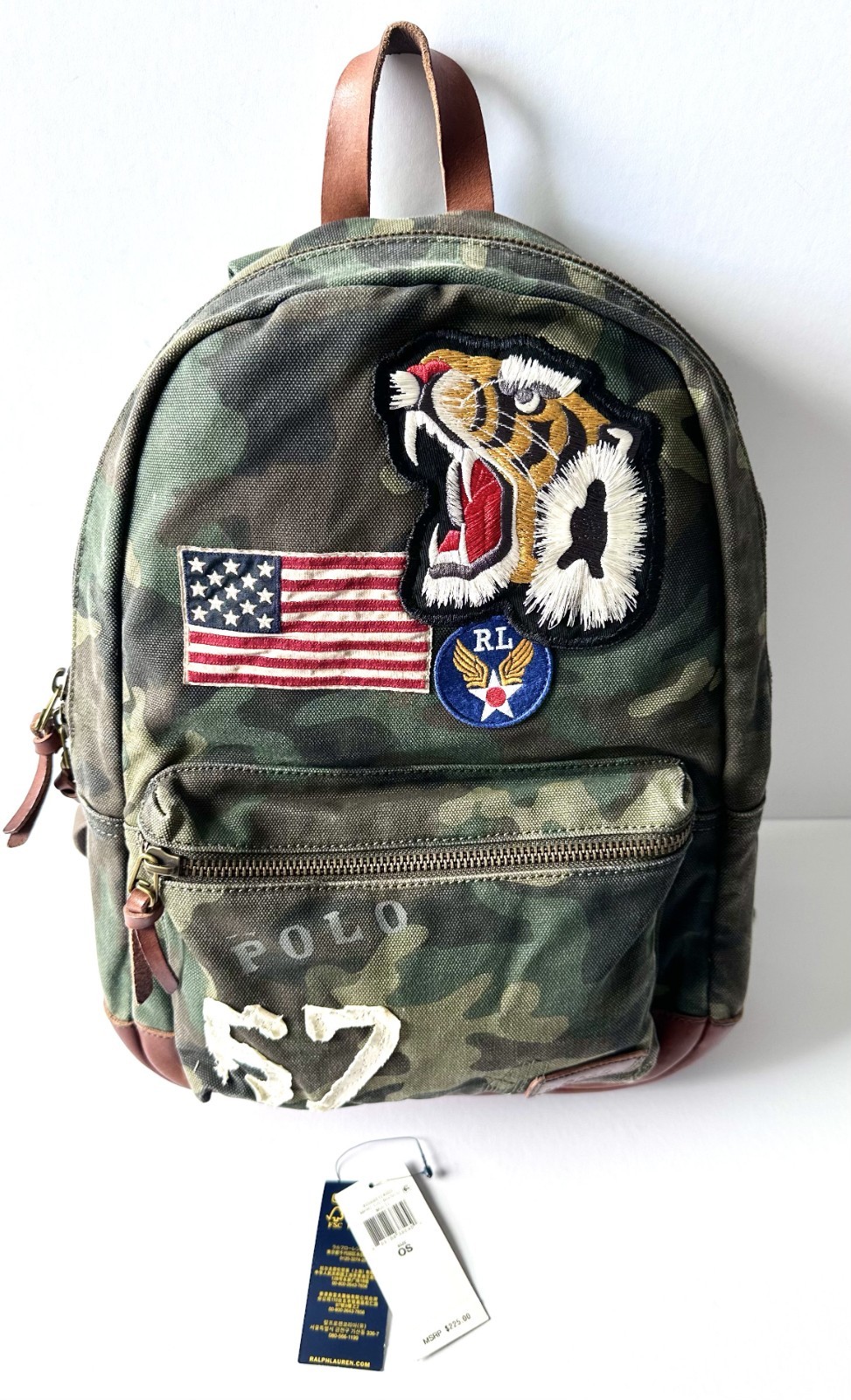 Polo Ralph Lauren Camo Tiger Patch Backpack