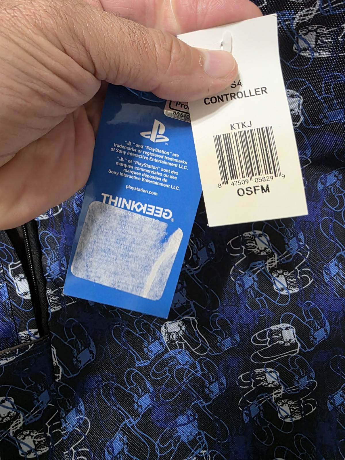 Official Sony Playstation Backpack Thinkgeek NEW Controller Pattern