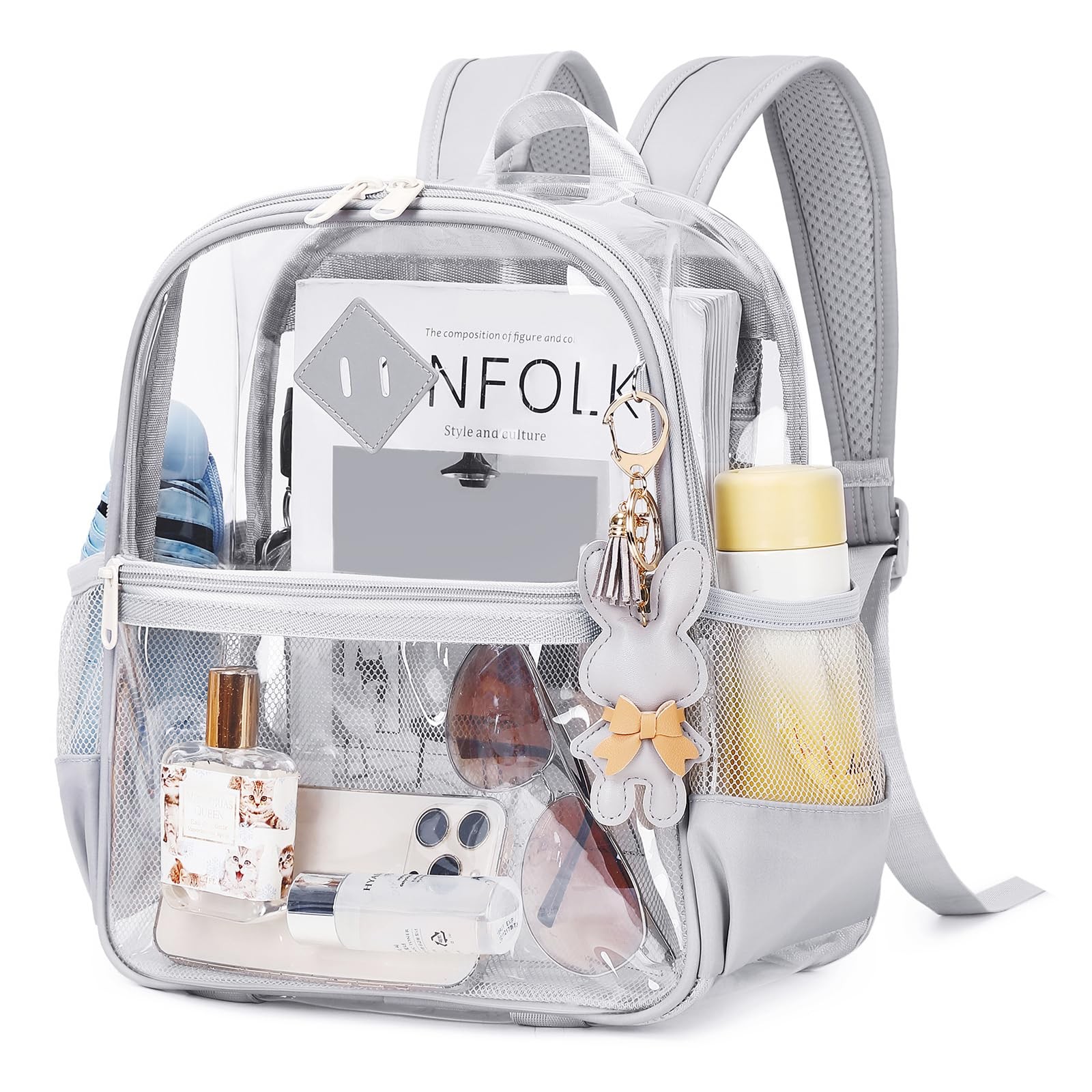 Clear Backpack for Stadium Events Approved 12×6×12, Thick TPU Mini Clear Bag …