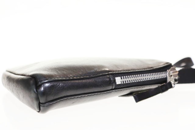 Attachment ATTACHMENT Leather Shoulder Bag Black 102cm/19cm Vintage B Grade