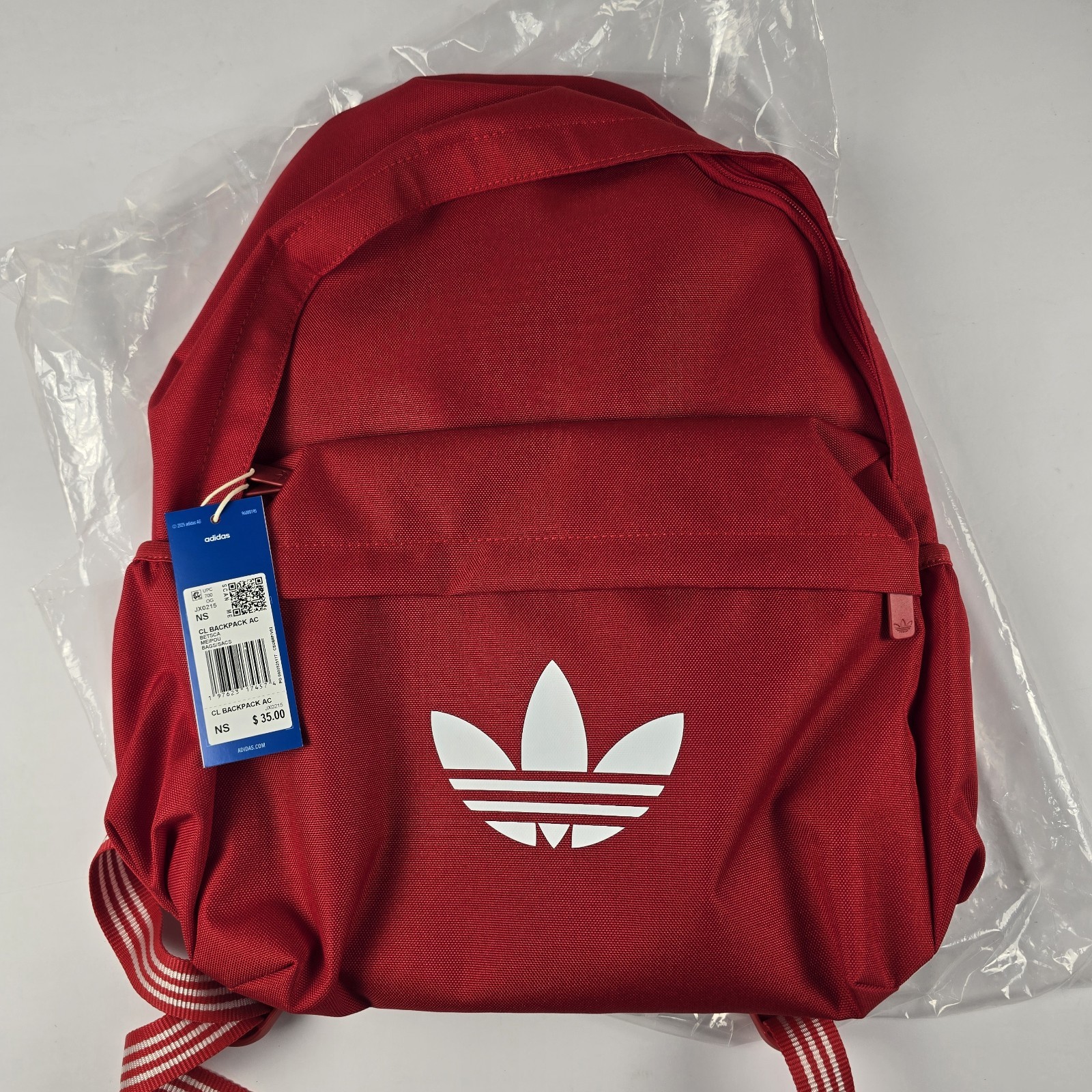 Adidas Originals Adicolor Classic Backpack Red Daypack Bag JX0215 New With Tags