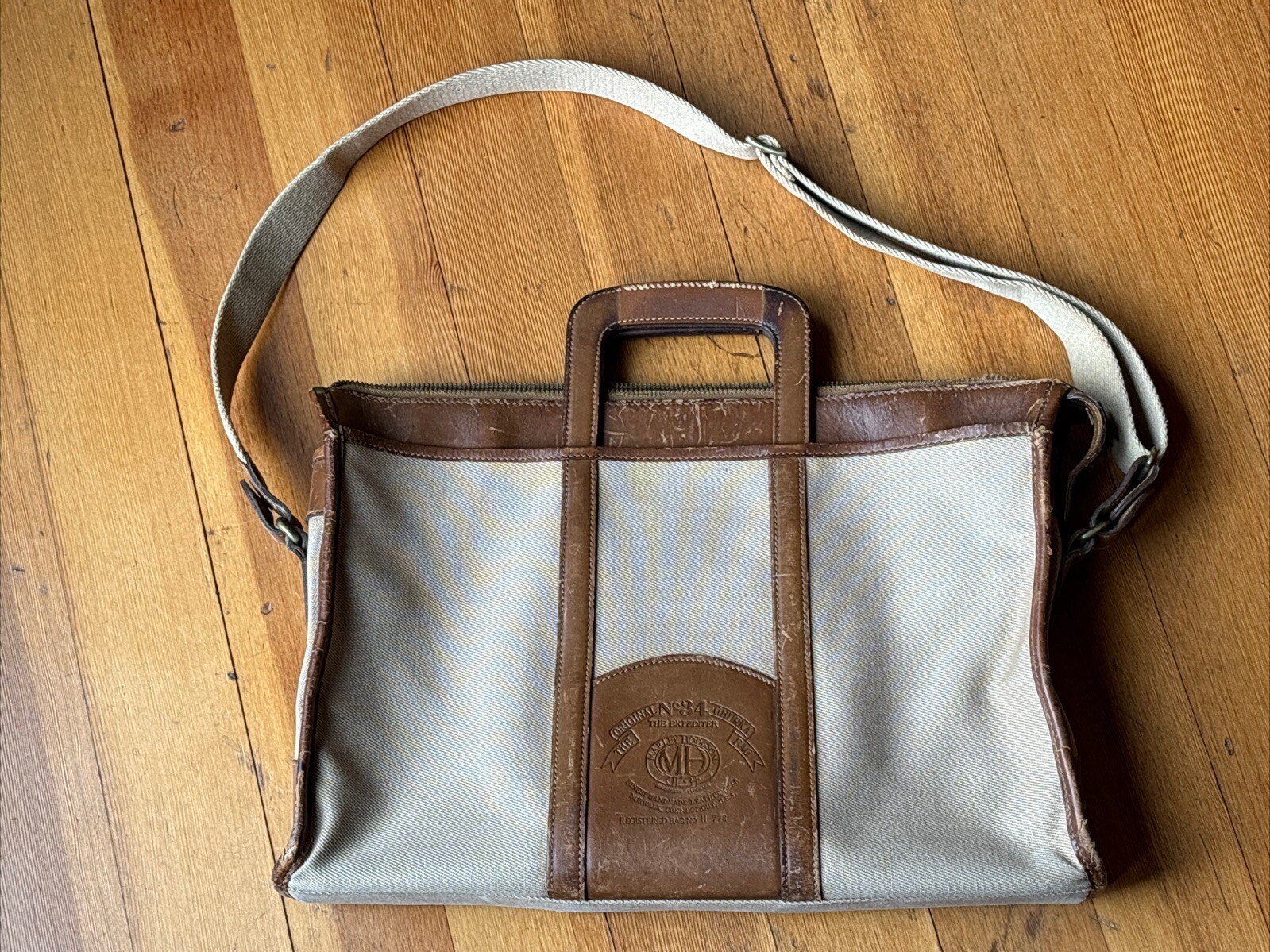 GHURKA No.34 THE EXPEDITER Marley Hodgson British Tan Leather Canvas Norwalk USA