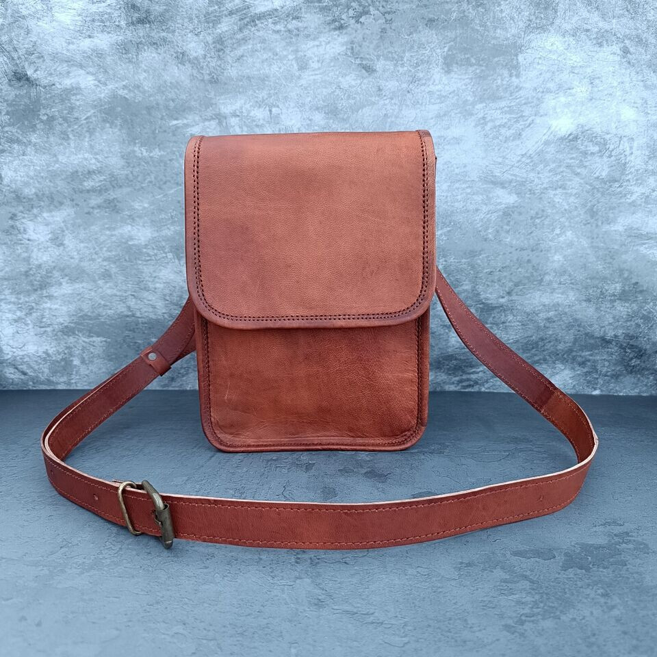 11 In Real Leather Messenger Crossbody Bag iPad/Tab Handbag Satchel Sling Bags