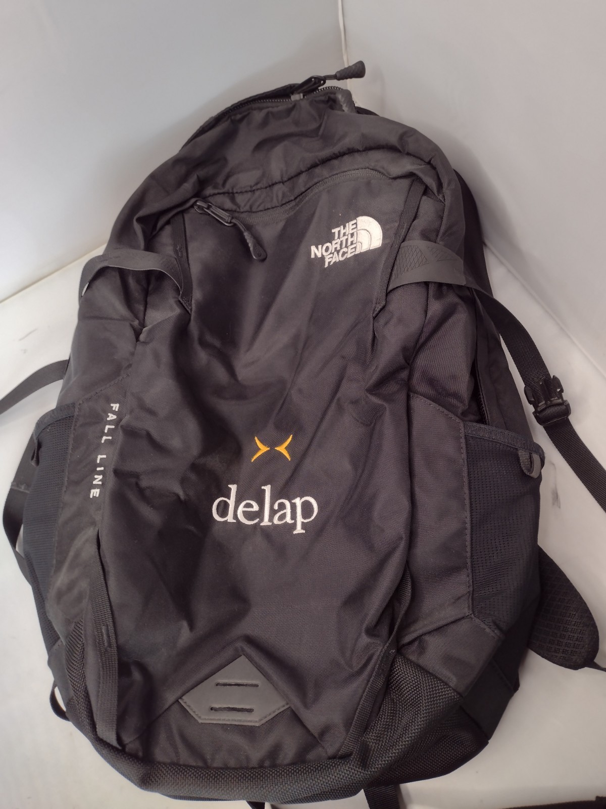 The North Face Fall Line Logo Backpack Black Laptop Organizer School