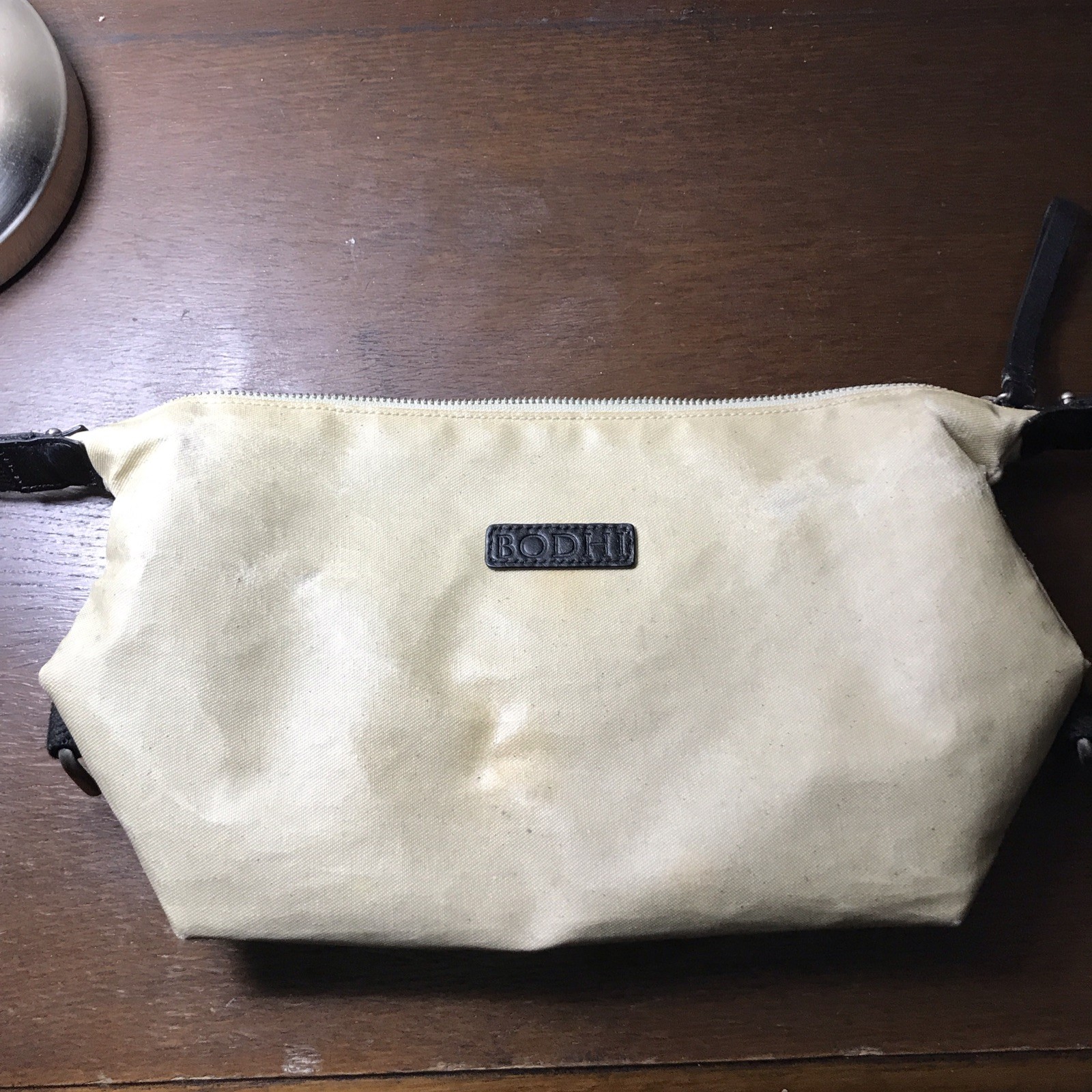 BODHI Coated Canvas Army ivory Satchel Tote Weekender Duffle Bag Carry on