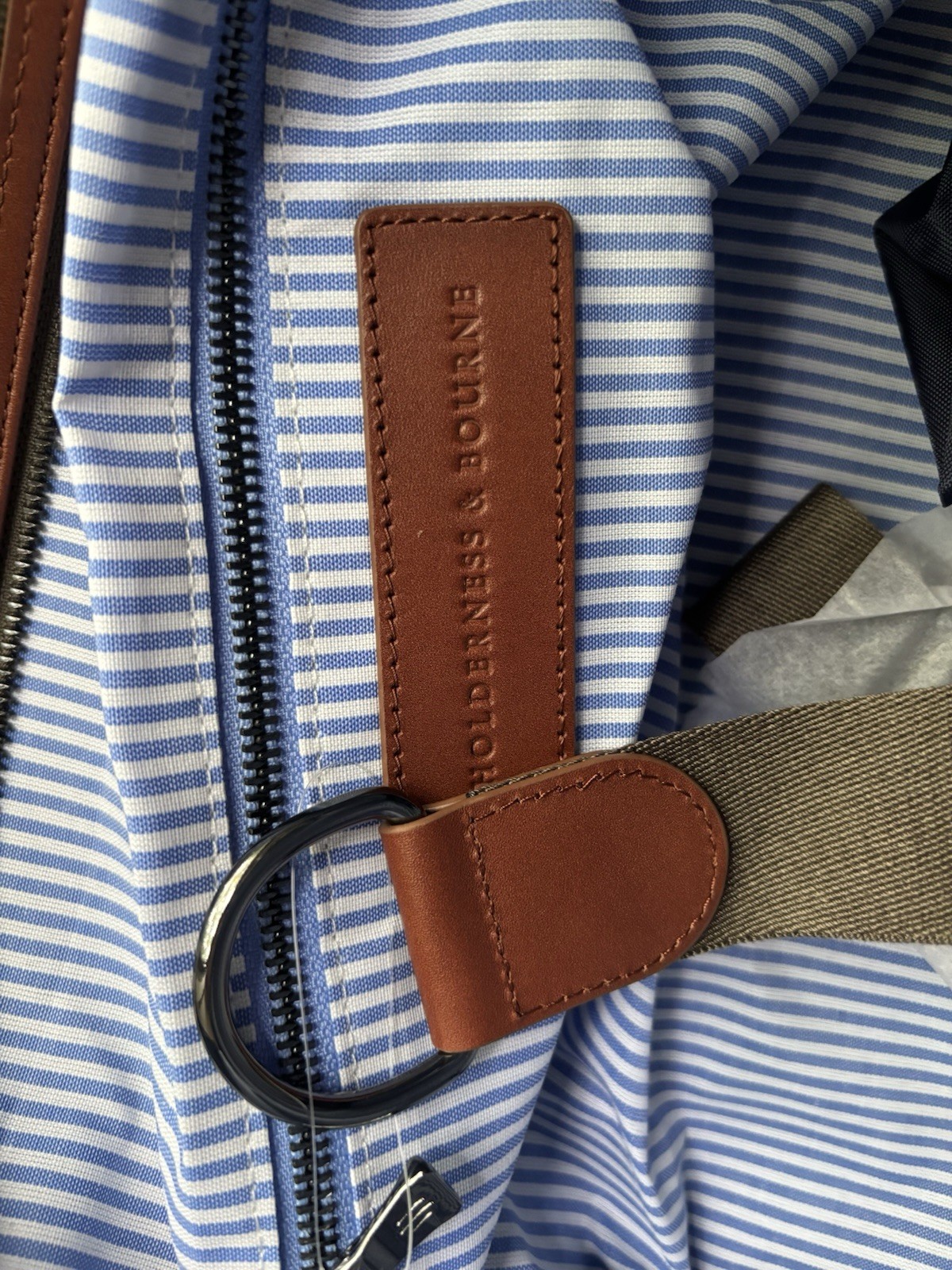 Holderness & Bourne Leather Cotton Twill 19” Travel Duffel Bag Shoulder Strap