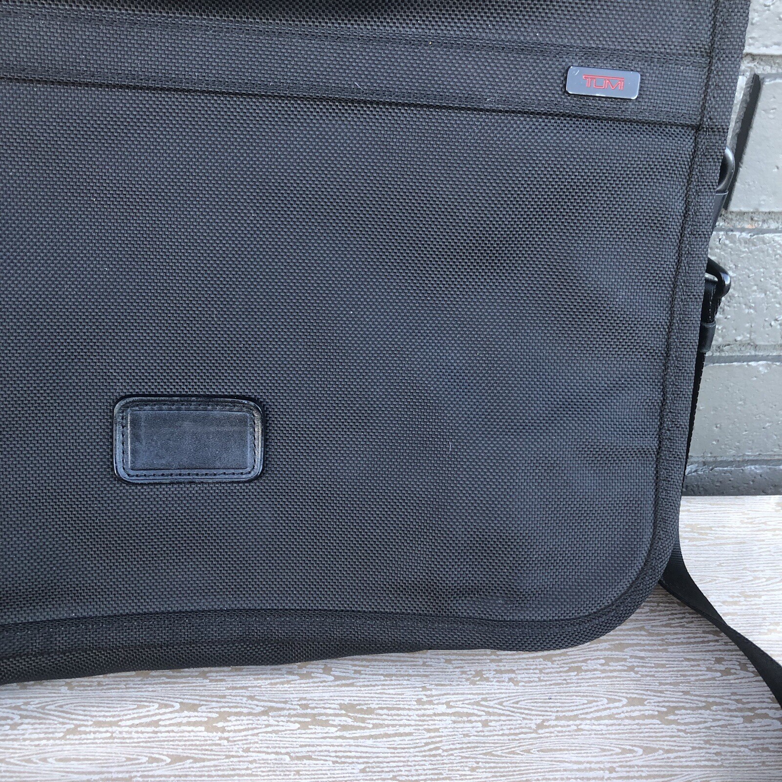 Tumi Shoulder Crossbody Polyester Bag Computer Black 26159DH Some Wear See Photo