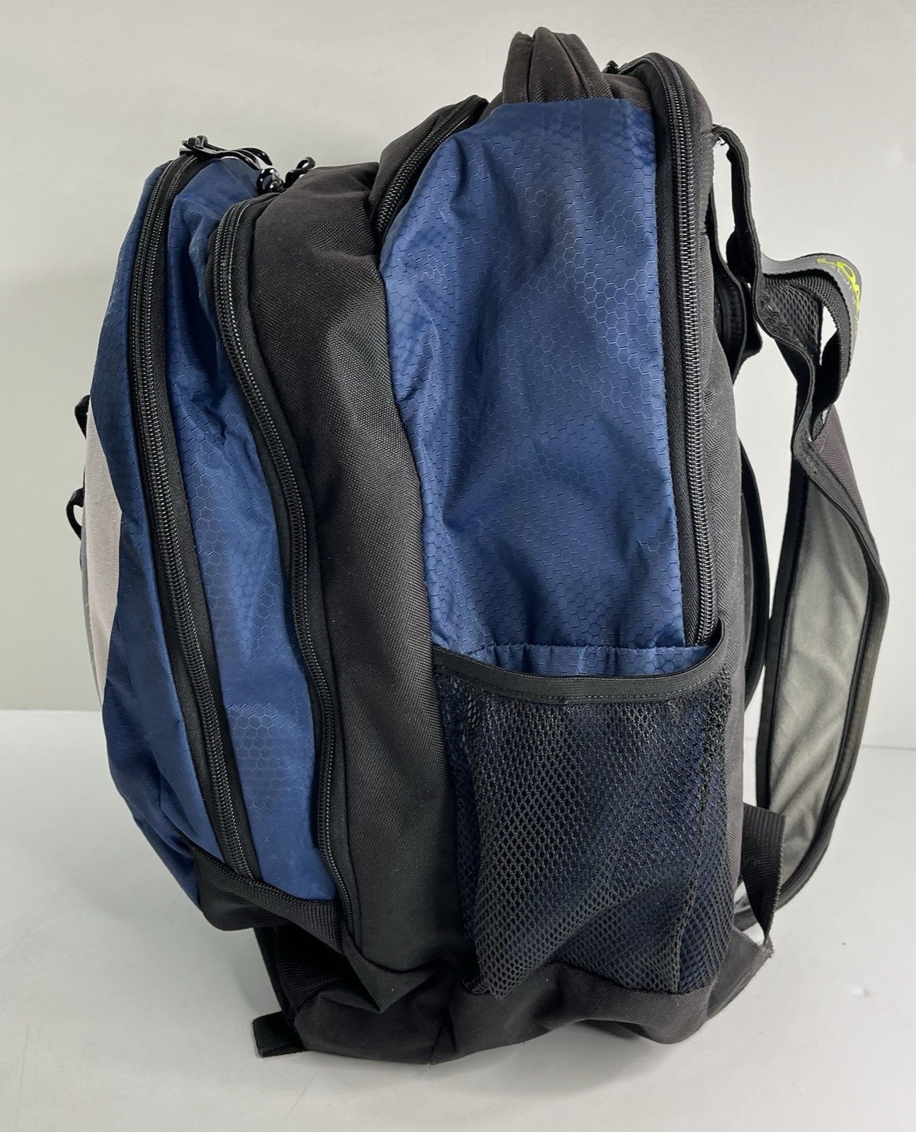 Adidas LoadSpring Backpack Black Blue & White 4 Zipper Compartments