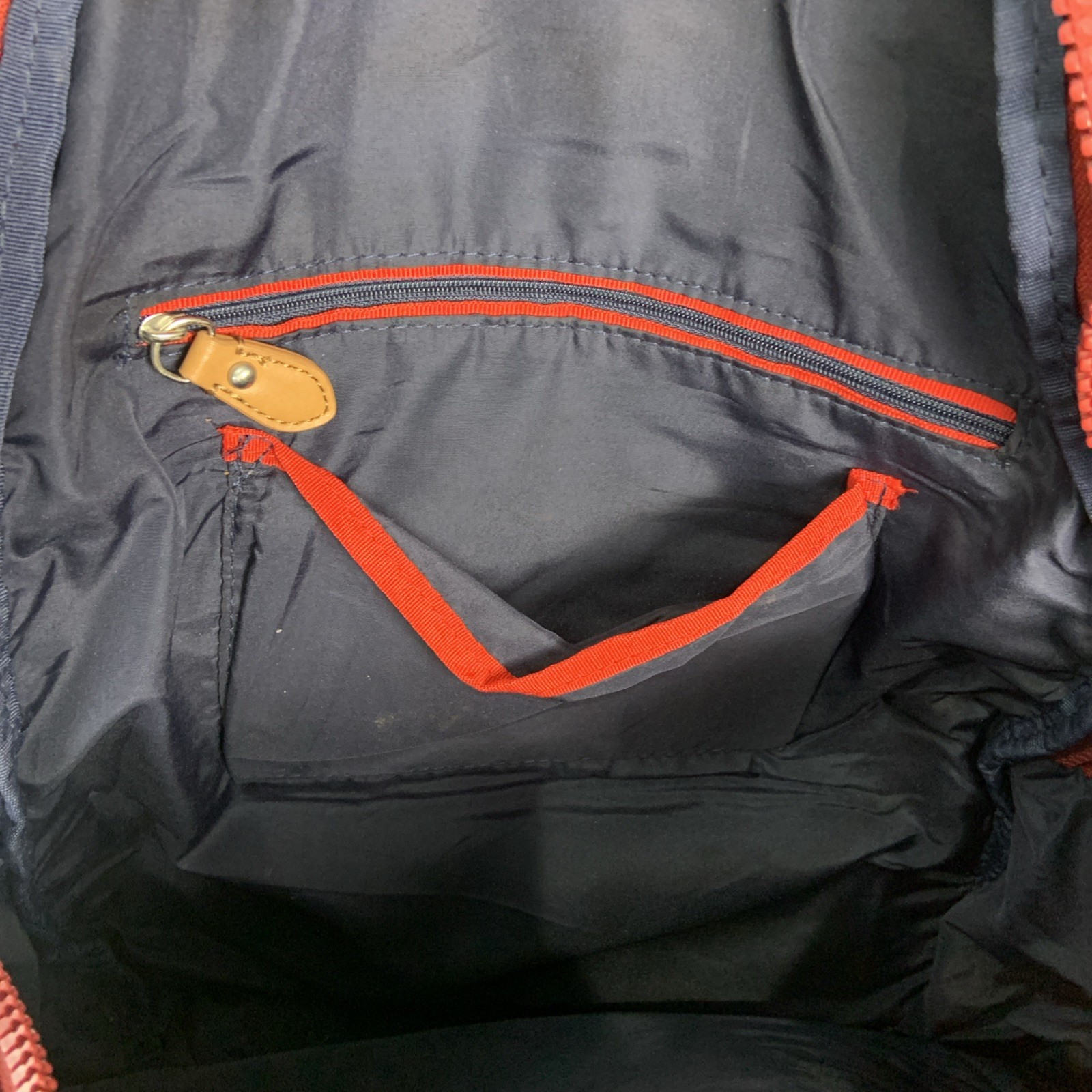 Vintage Tommy Hilfiger Red White Blue Navy 16″ Canvas Heavy Duty Backpack