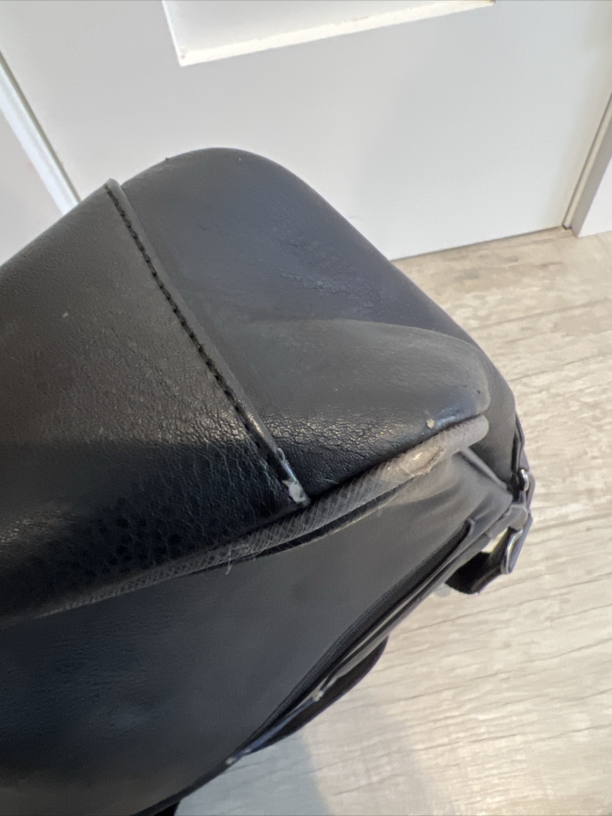 Ted Baker London Black Polyurethane Messenger Laptop Bag Briefcase