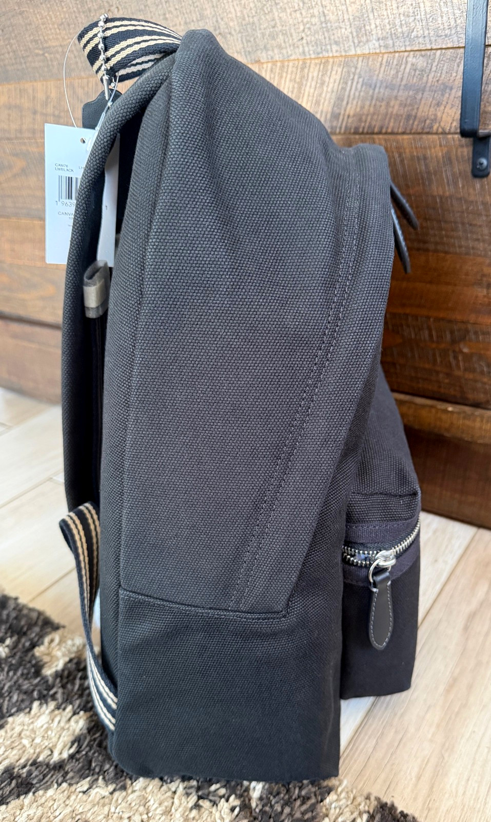 NEW ~ COACH Cargo Zip Adjustable Straps Backpack in Black, #CAM76, NWT