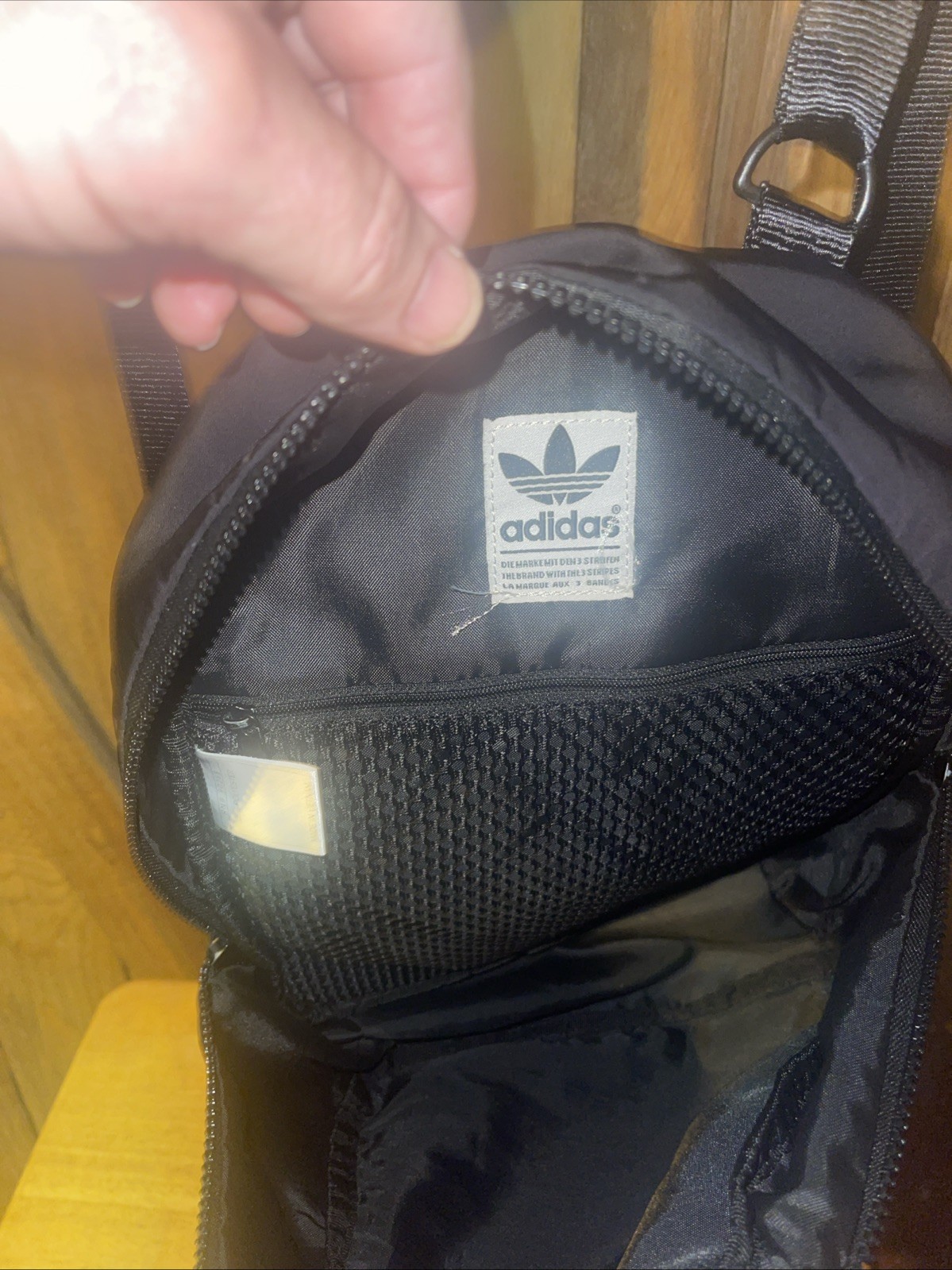 ADIDAS: 3 Stripes Mini Backpack Black w/ Black Hardware (12”x9”x 4”)