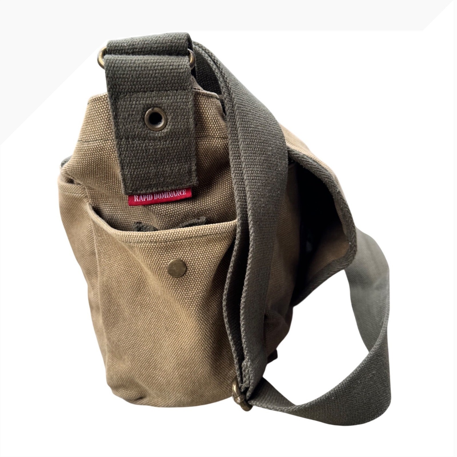 Rapid Dominance Standard Issue Khaki Canvas Military Messenger Bag Tactical