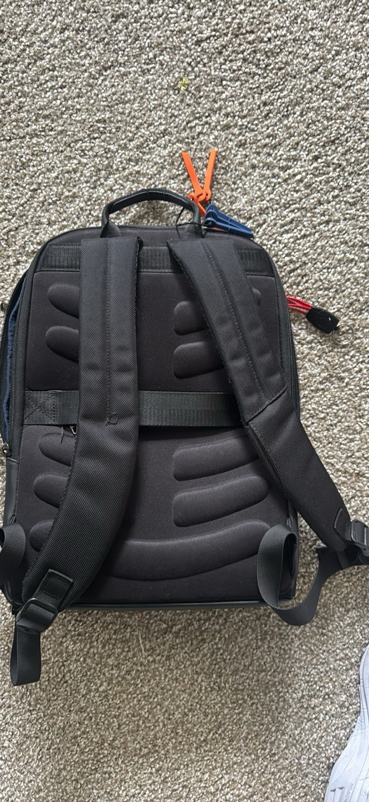 BOPAI Black Men’s Backpack Padded Straps Lightweight Pockets Zip Closure