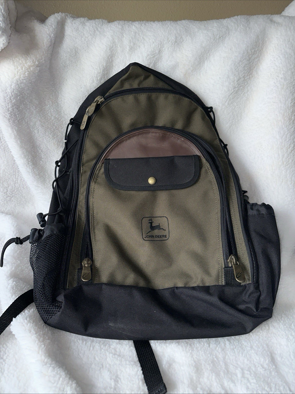 John Deere Backpack Green Black Laptop Bag School Work Travel Outdoor