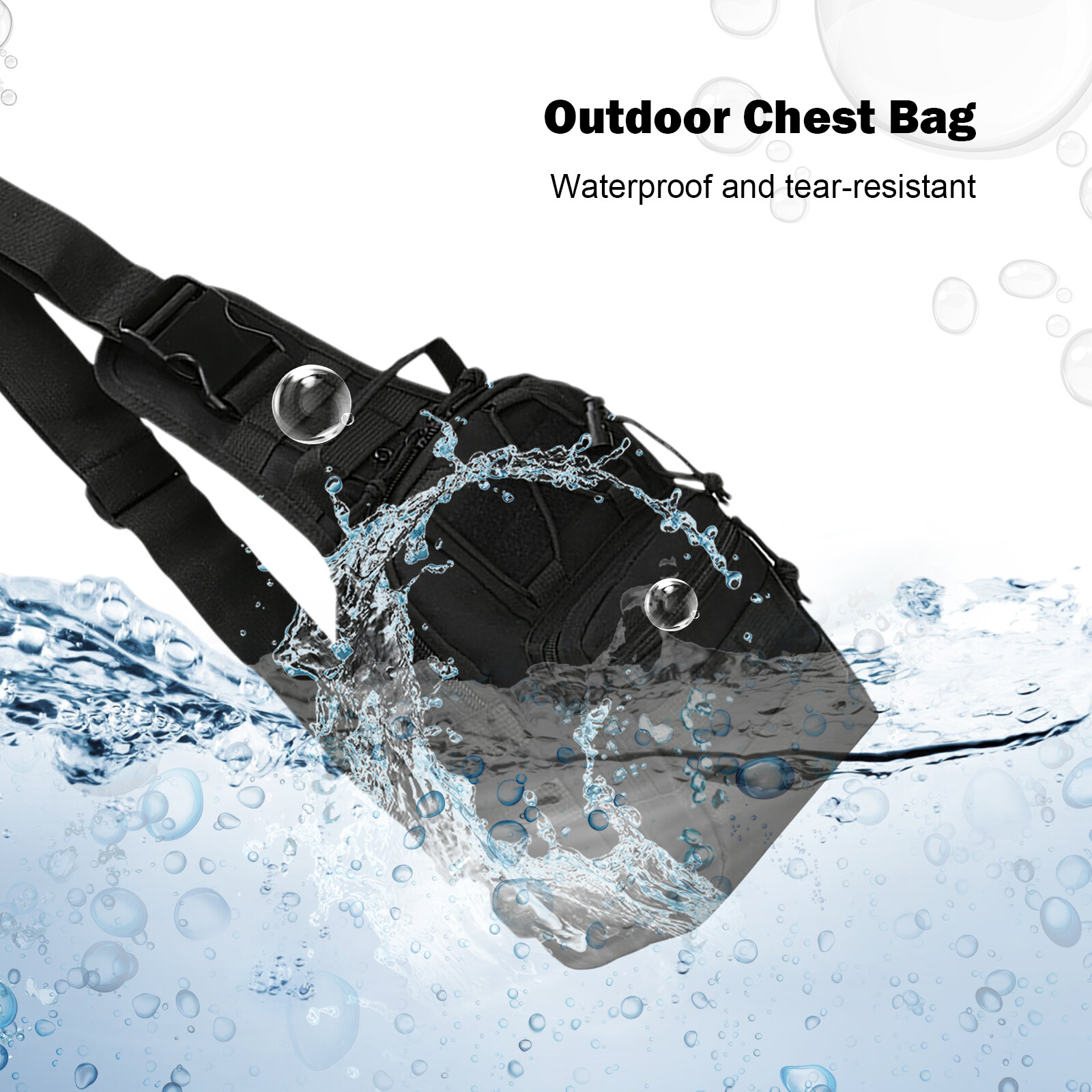 Mens Backpack Tactical Sling Shoulder Bag Molle Travel Chest Pack Outdoor Hiking