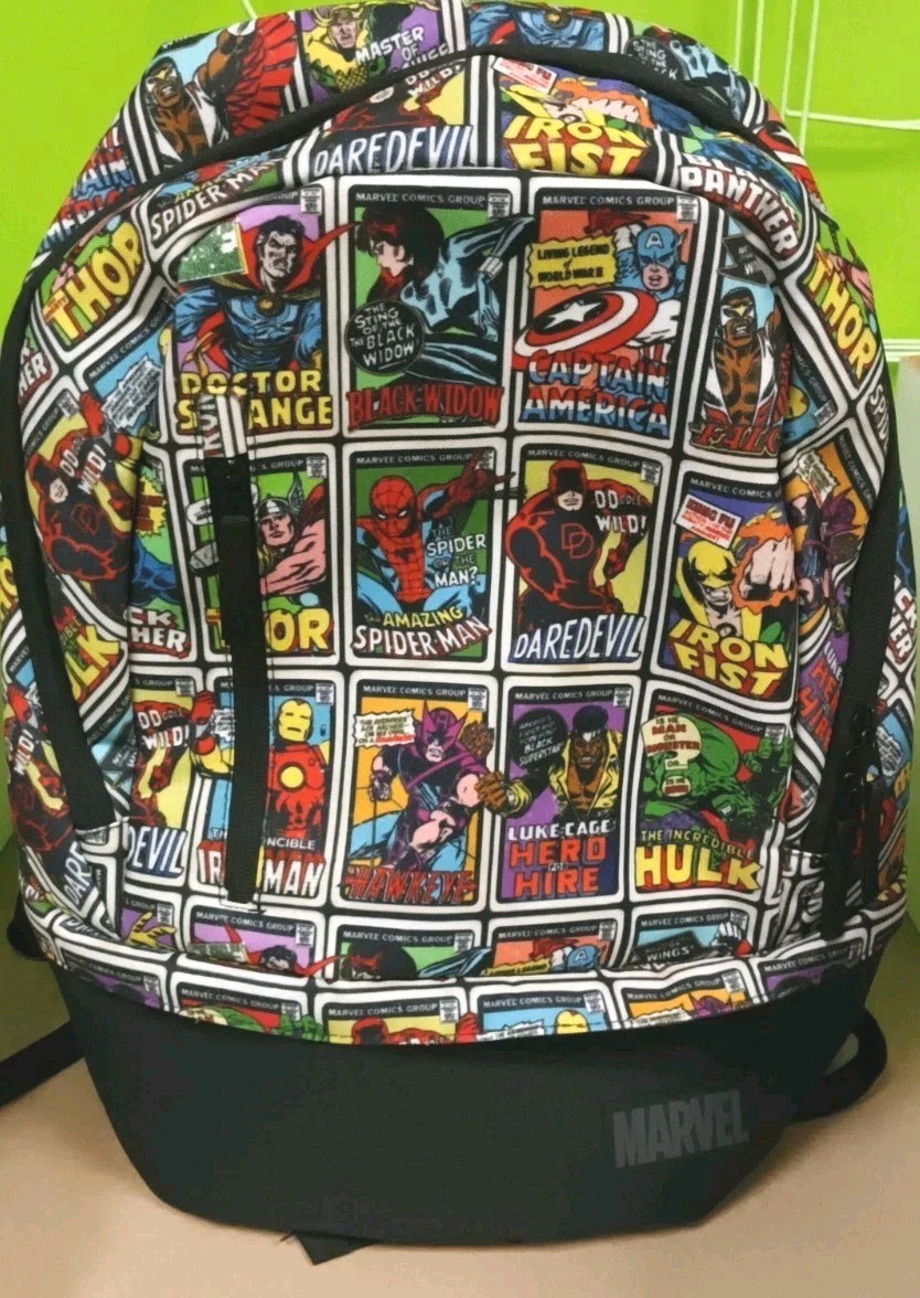 Marvel Comics Classic Comic Book Cover Backpack Bookbag Laptop Spencer Excl