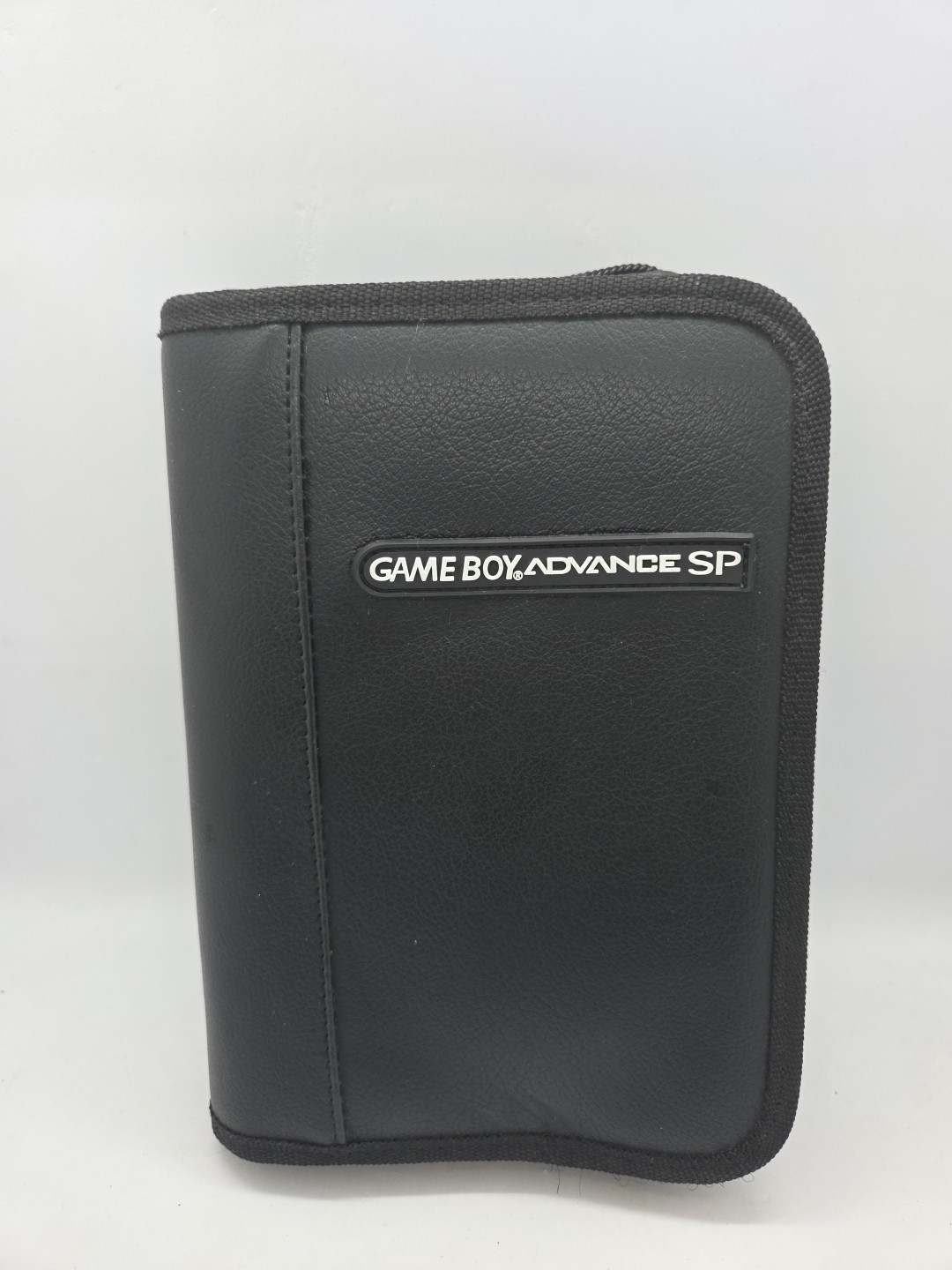 Vintage Game Boy Advance SP case black leatherette zip up 5×8” bbx13