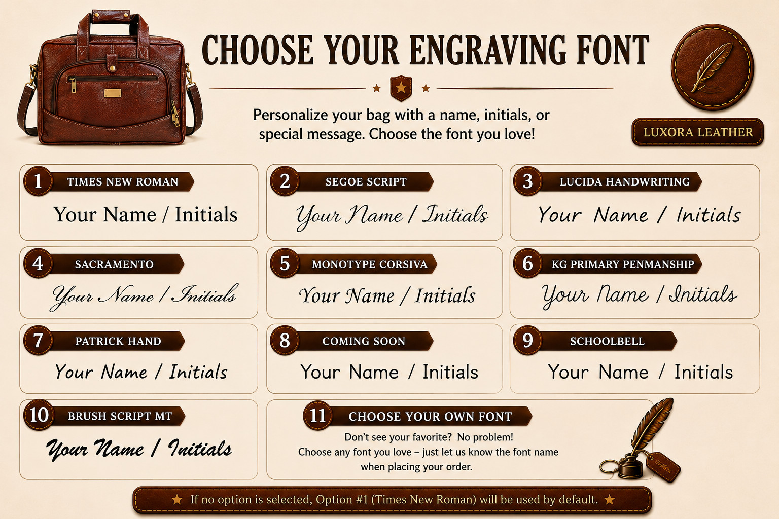 Personalized Leather Laptop, Messenger , briefcase Office Work Shoulder Bag