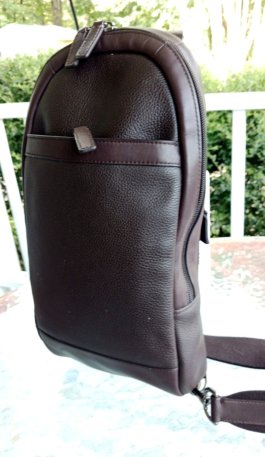 Coach SMALL Milk Chocolate Brown Leather Moto Backpack
