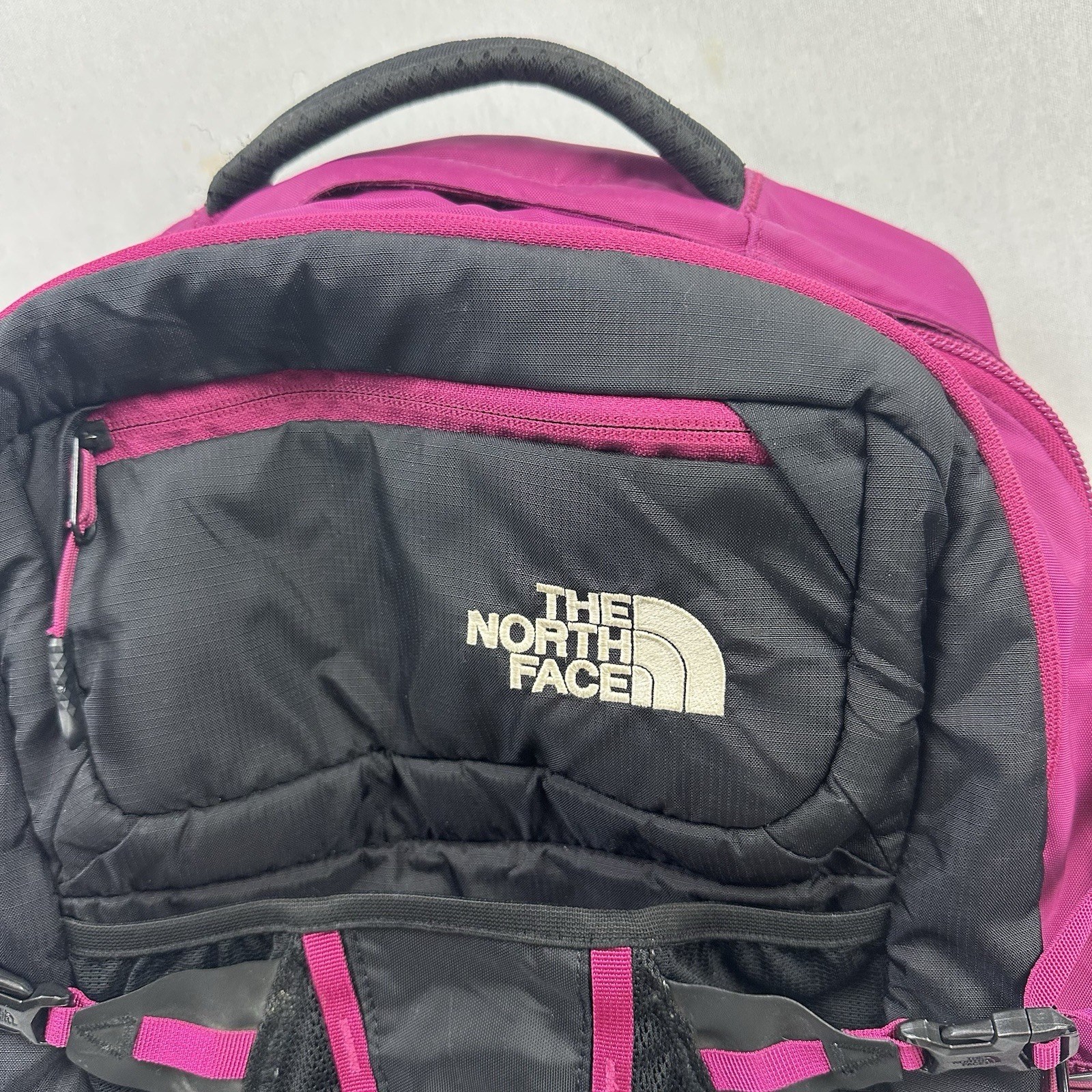 The North Face Recon Laptop Backpack Travel School Bag Gym Black Flex Vent