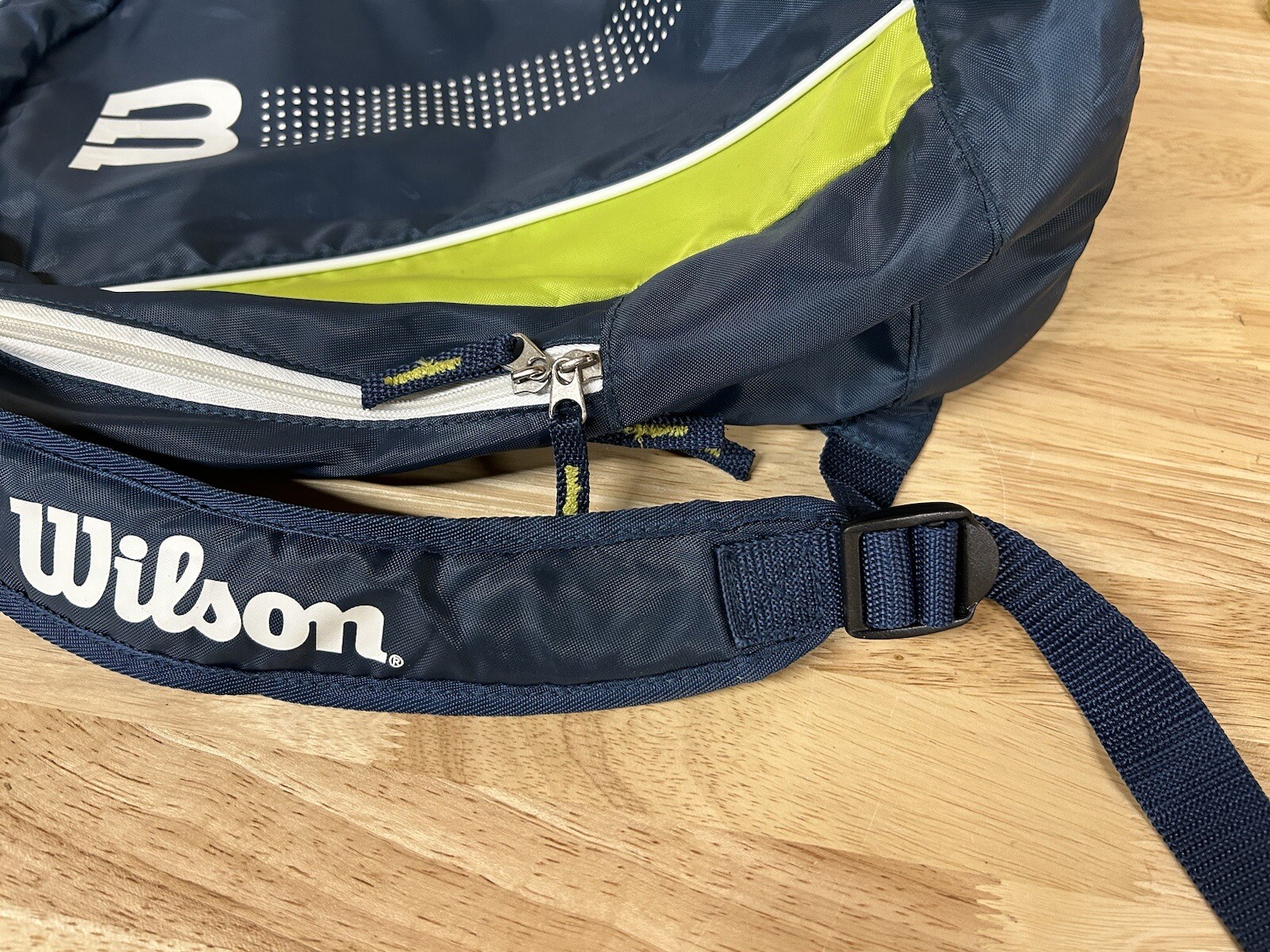 Wilson Backpack Blue with Yellow accents 2 zipper compartments Good Condition