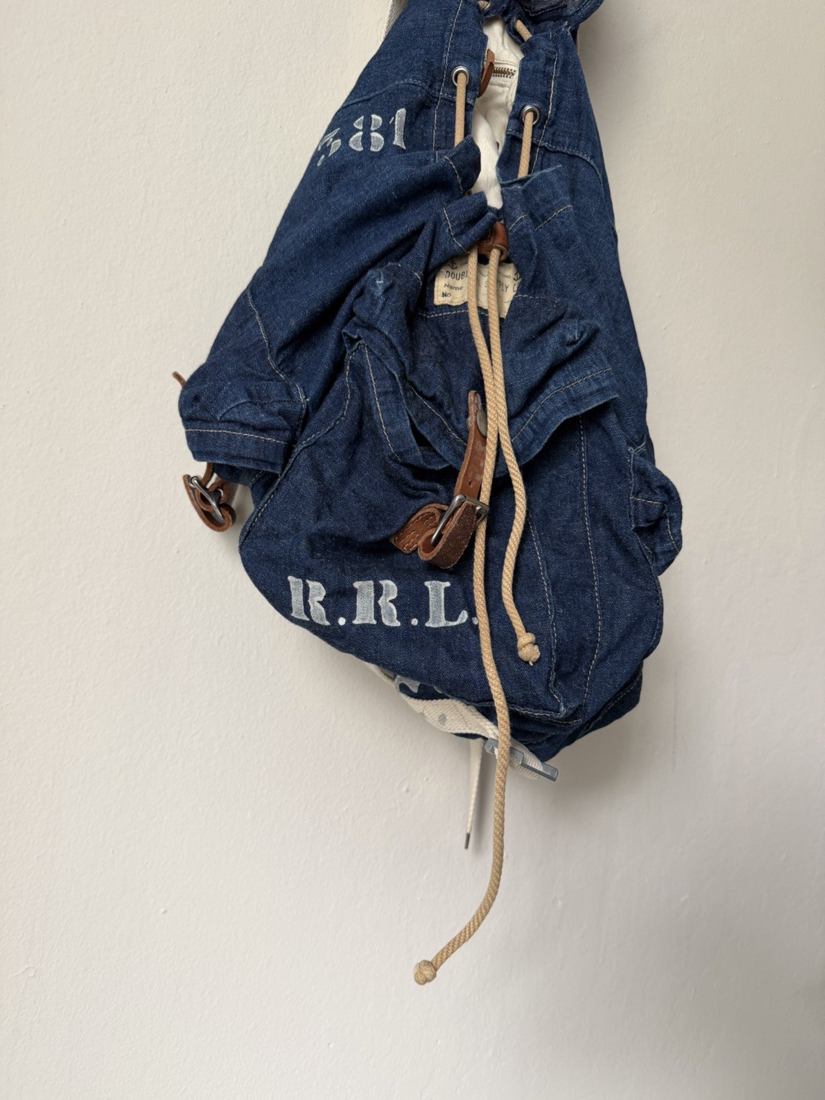 Polo Ralph Lauren RRL Stenciled Denim Backpack