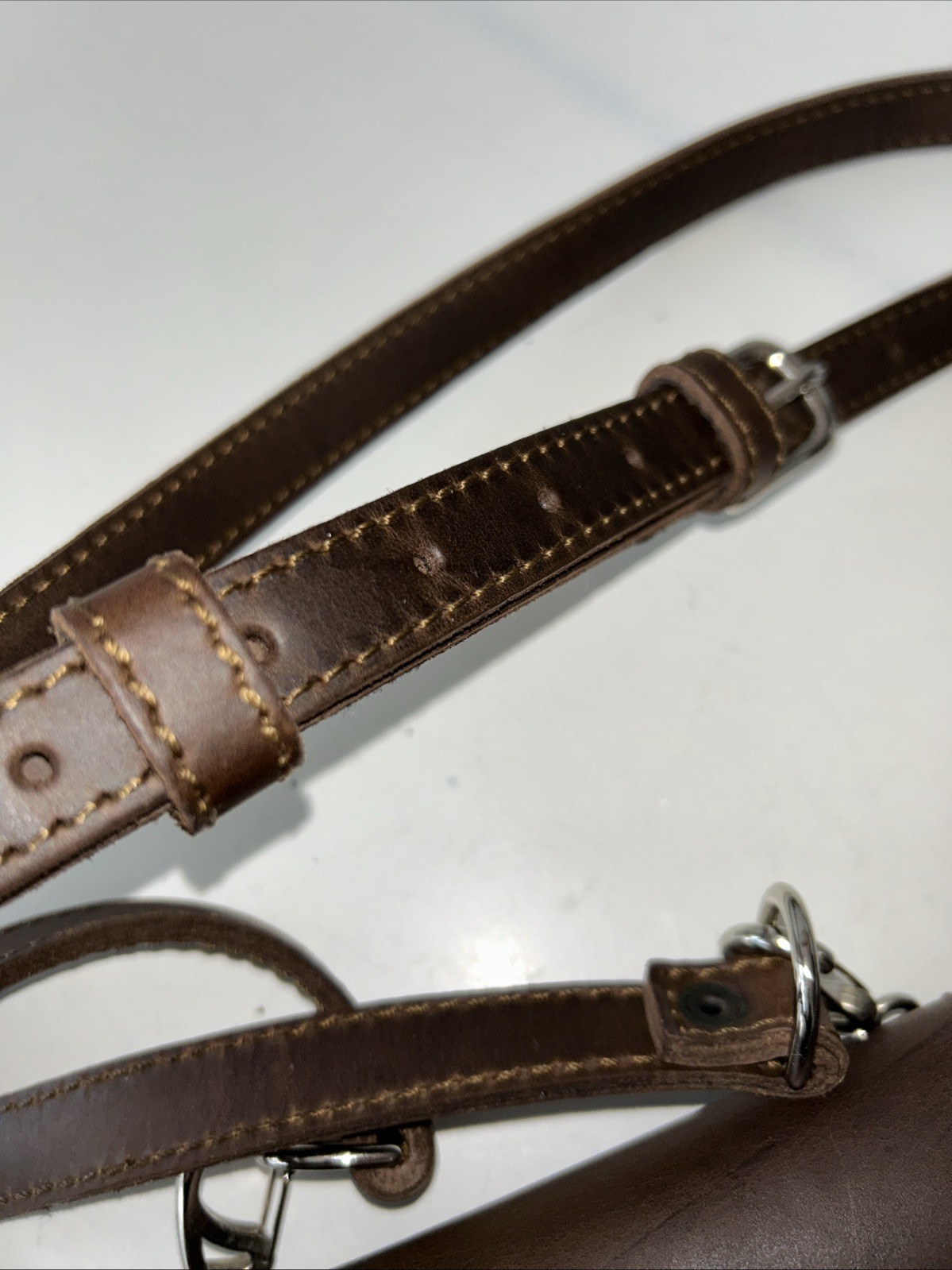 Saddleback Leather Pouch w Strap Chestnut Brown NWOT 8.75”Lx6.75”Wx1.5”D