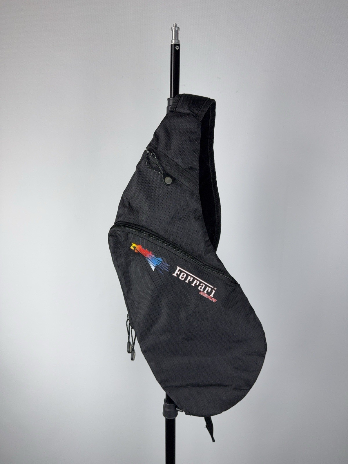 Vintage Official Ferrari Formula One F1 Gear Sling Bag Black Logo Racing Style