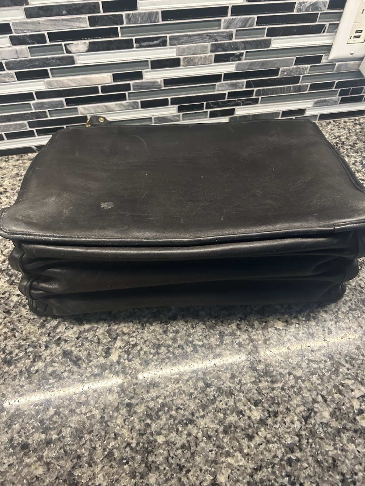 JACK GEORGES Made In USA UNIVERSITY EXECUTIVE LEATHER BRIEFCASE Dark Brown