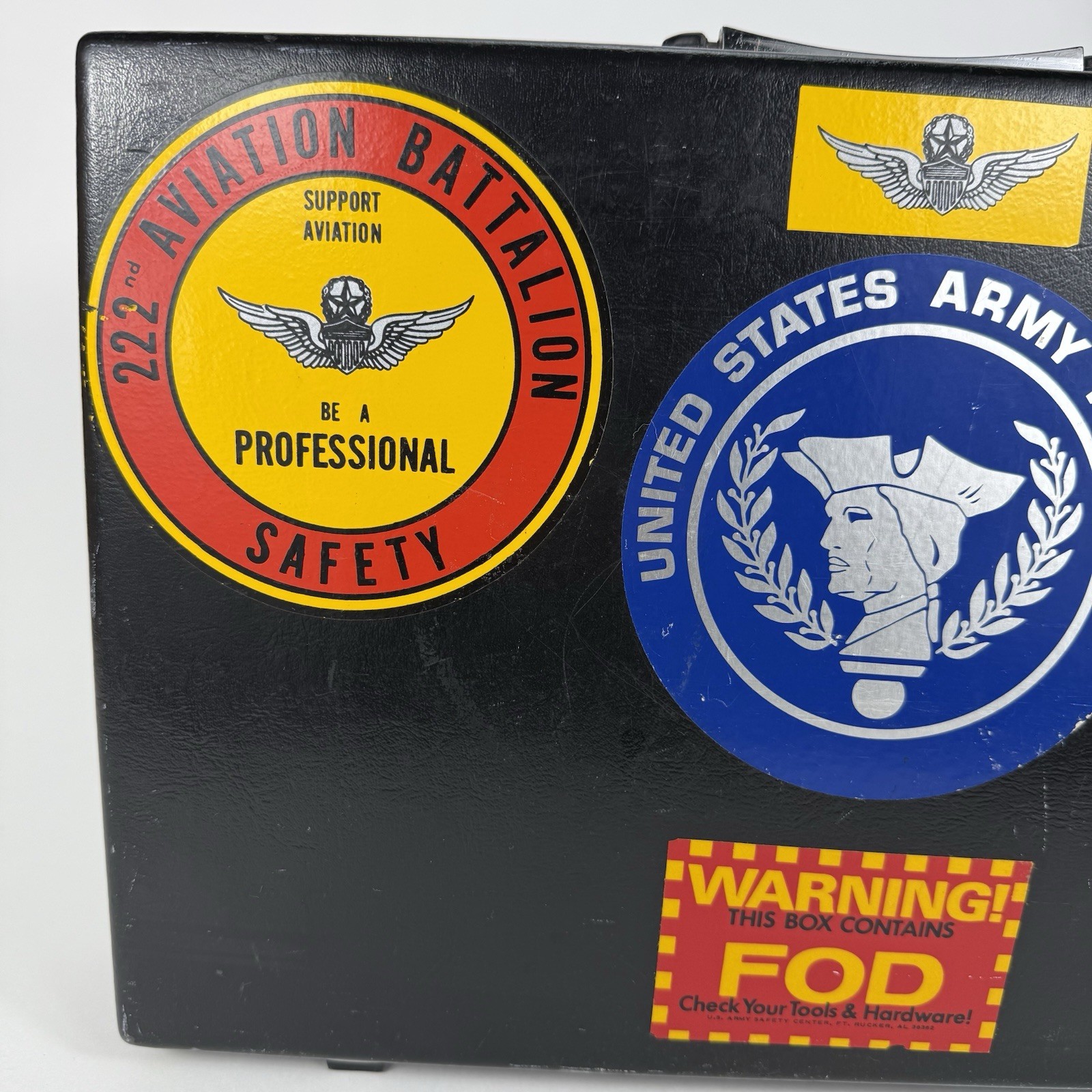 Vintage Samsonite Double Lock Hard Shell Slim Briefcase Black – Army Stickers