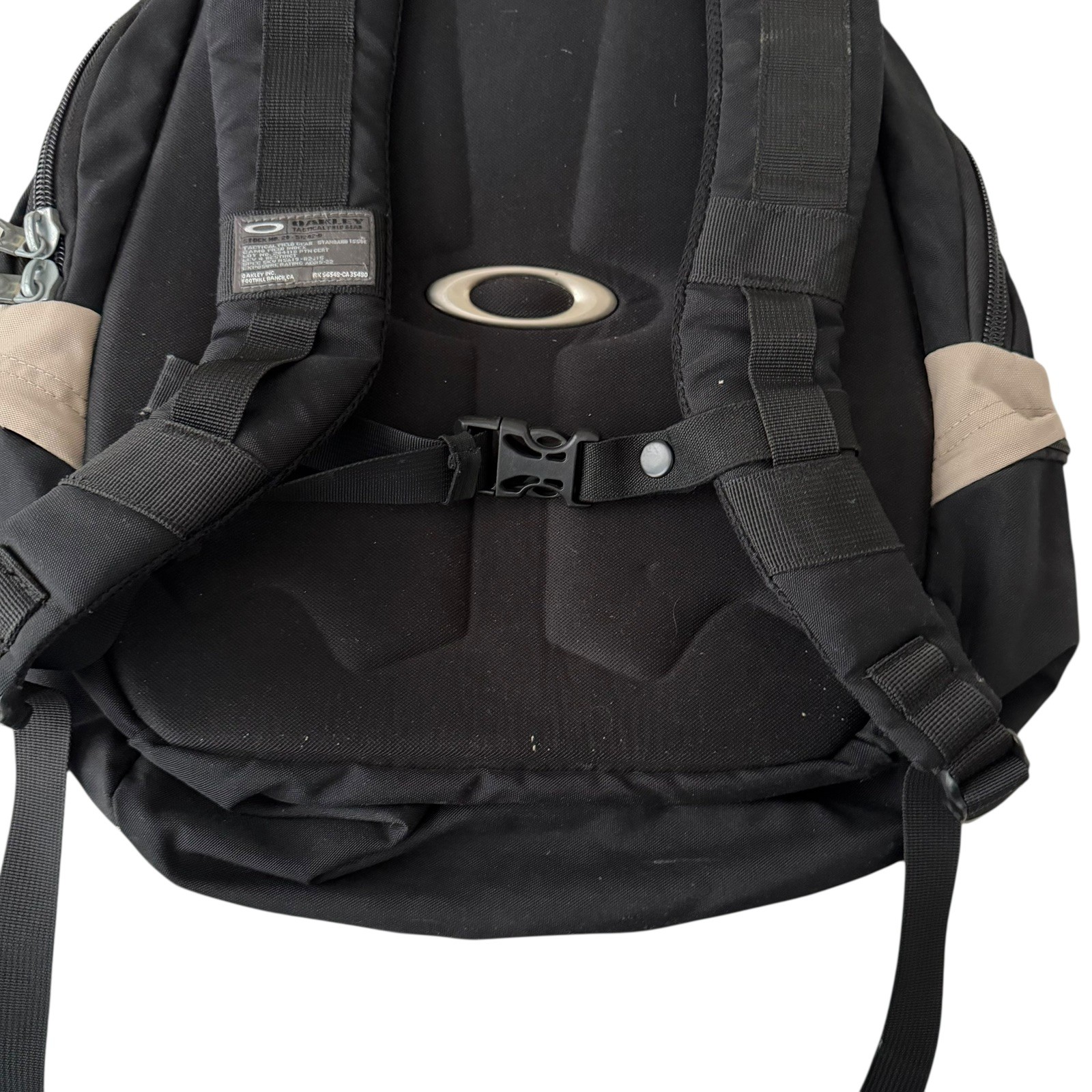 OAKLEY ICON BACKPACK Y2K 00s Beige Vintage Tech Street Fashion Bag
