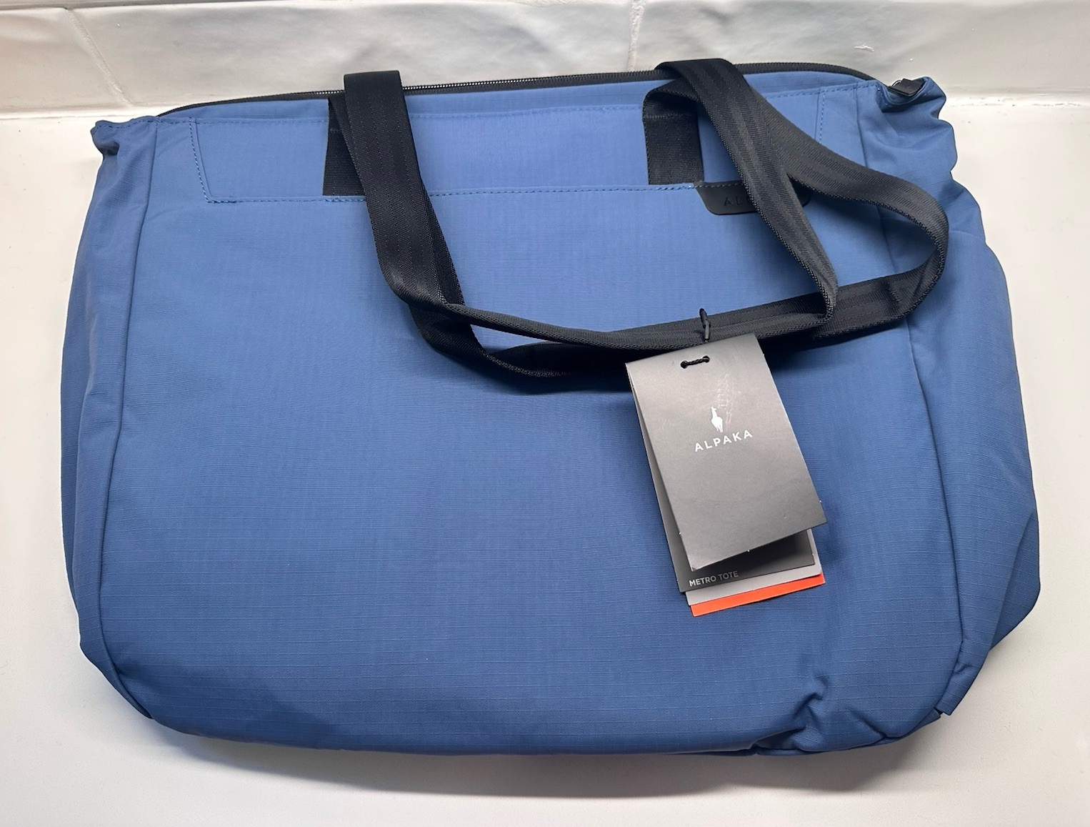 NEW Alpaka Metro Tote Laptop Bag 16″ Weatherproof 14L Blue Axoflux 210D NWT
