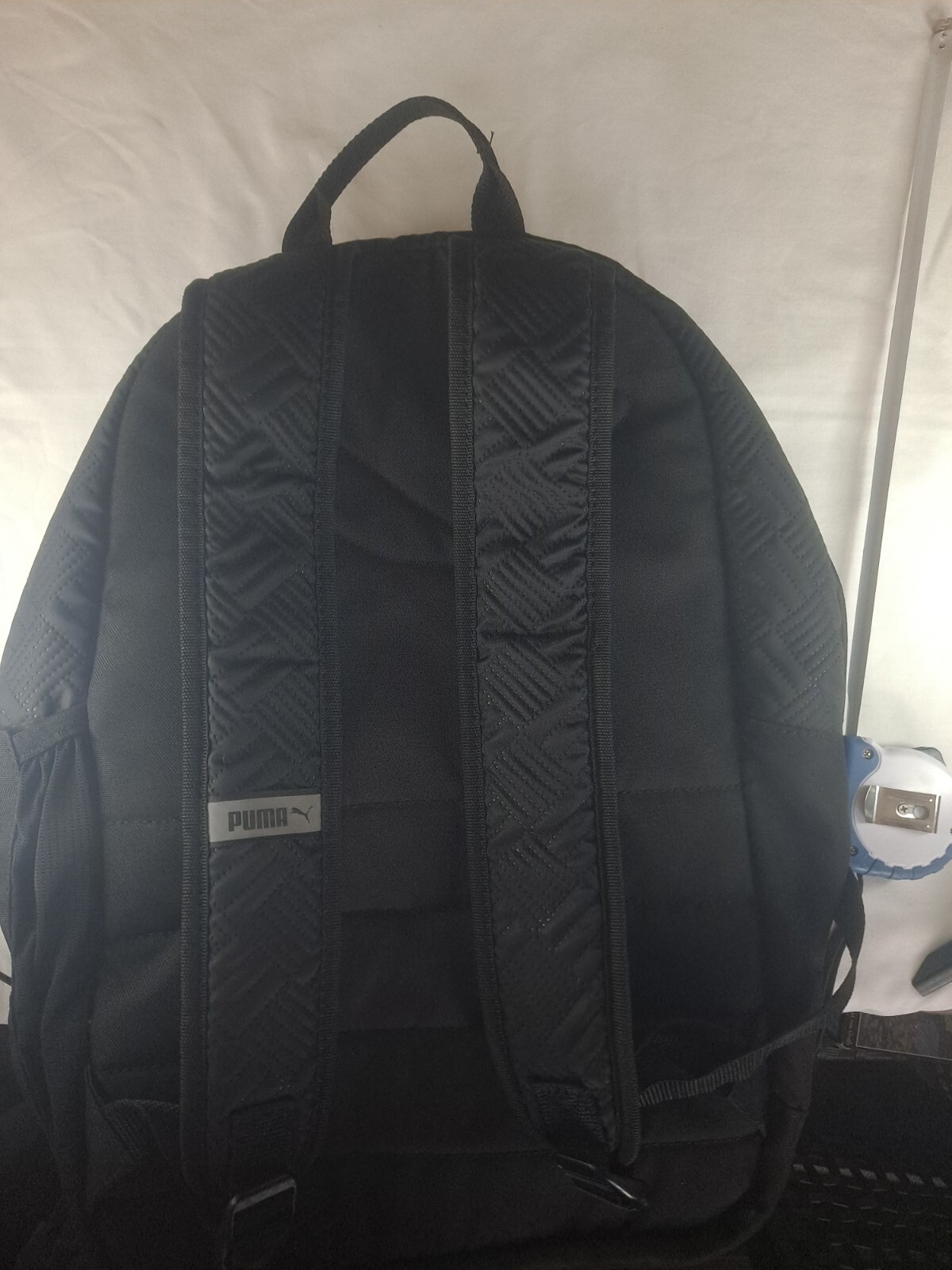 Puma, Black lightweight 17” backpack, padded straps, Zipper, Logo