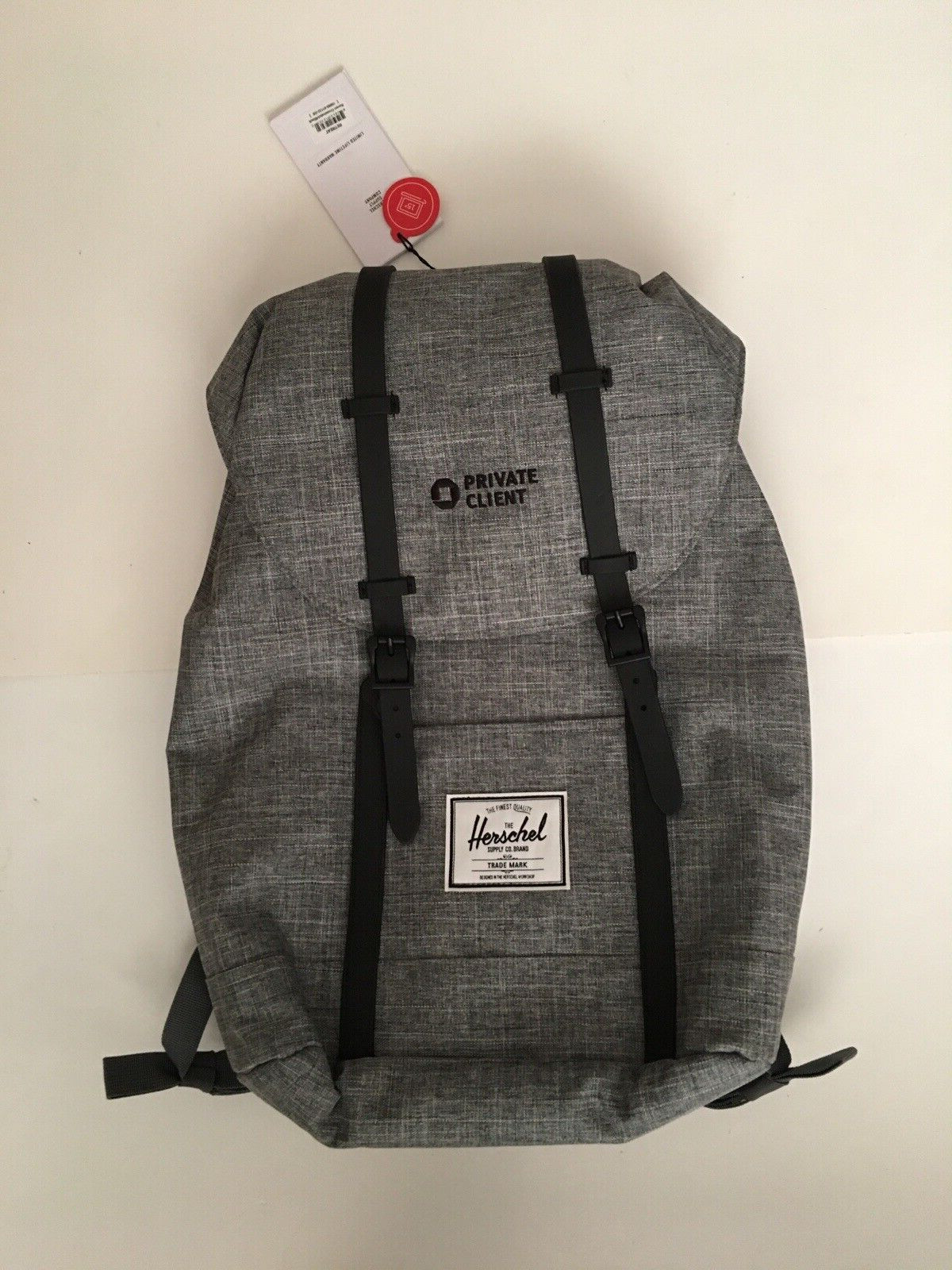New Herschel Retreat Backpack Classic 19.5L Padded Laptop sleeve Raven Grey
