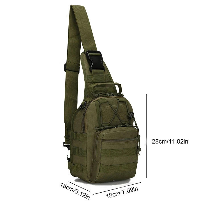 Mens Backpack Tactical Sling Shoulder Bag Molle Travel Chest Pack Outdoor Hiking