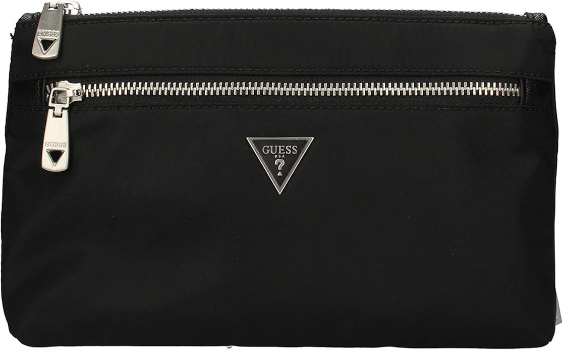 GUESS Men’s Black Small Crossover Messenger Clutch Bag w/ Shoulder Strap NEW