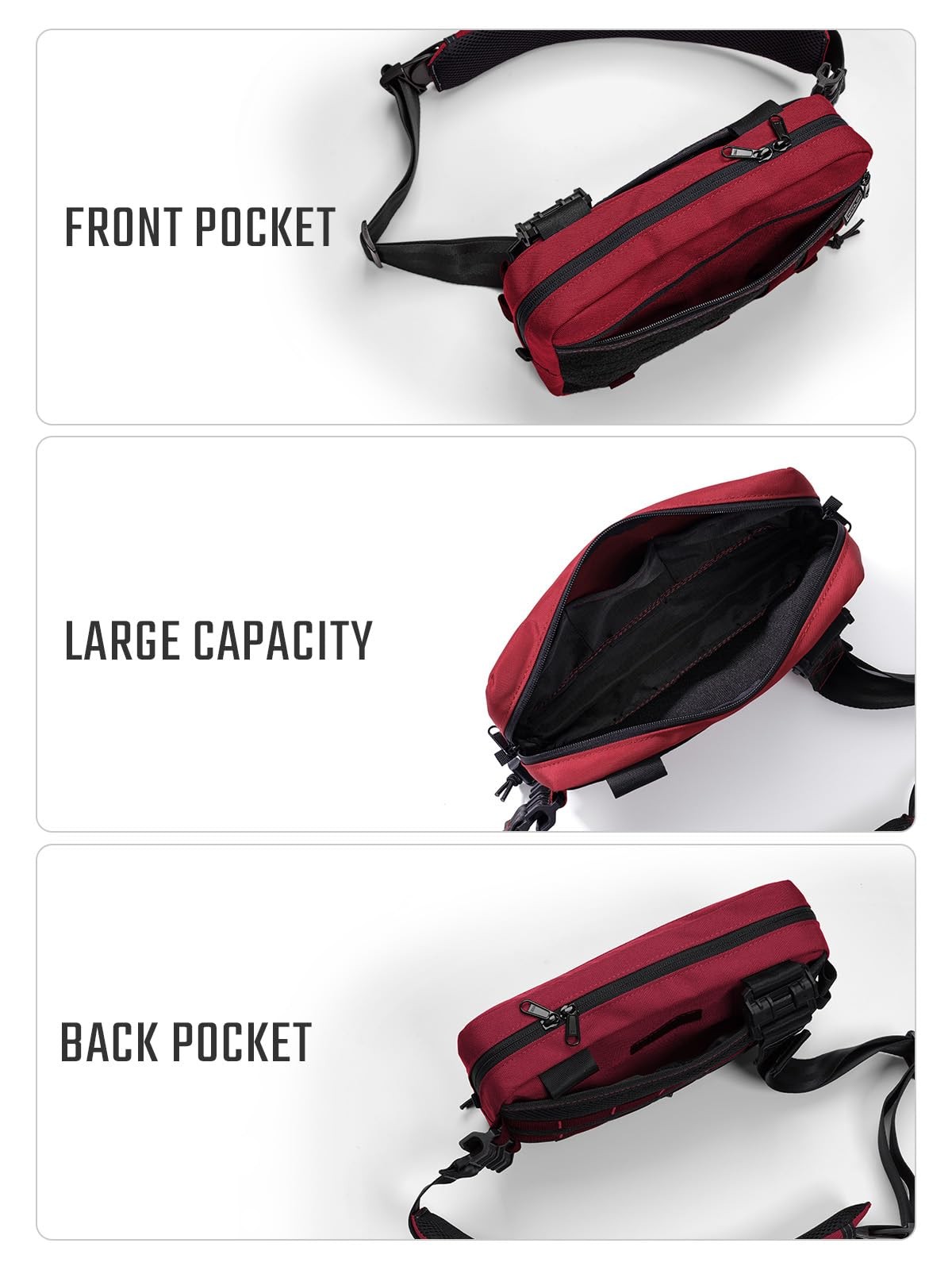 Cache L3C EDC Sling Bag Chest Crossbody Bag, 1000D OXFORD CLOTH Shoulder Bag…